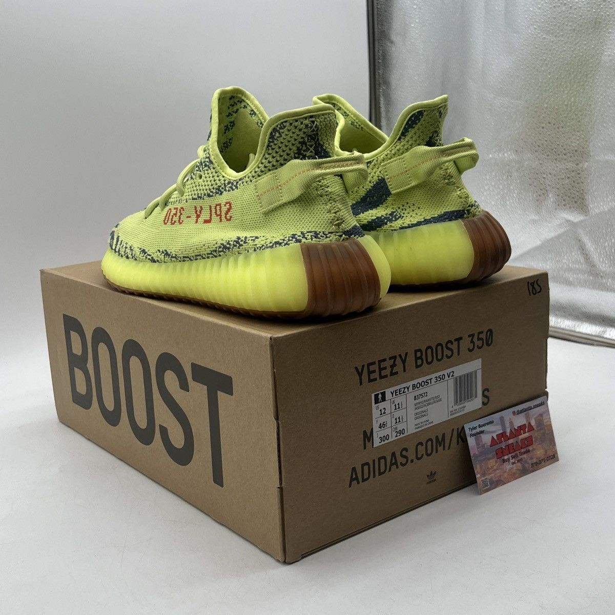 Adidas Yeezy boost 350 semi frozen yellow Size US 12 / EU 45 - 4 Thumbnail