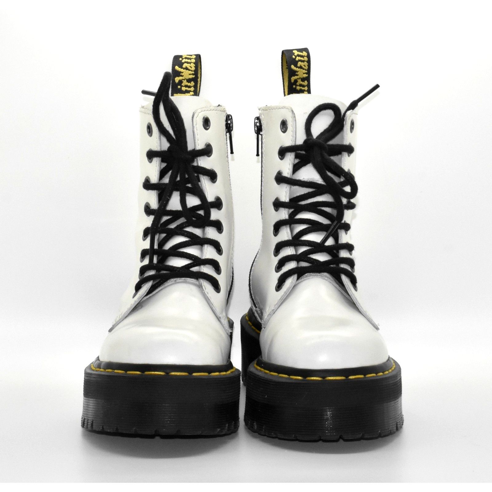 Dr. Martens DR MARTENS Jadon White Leather 8-Eye Platform Boots EU 36 Size US 5.5 / IT 35.5 - 4 Thumbnail
