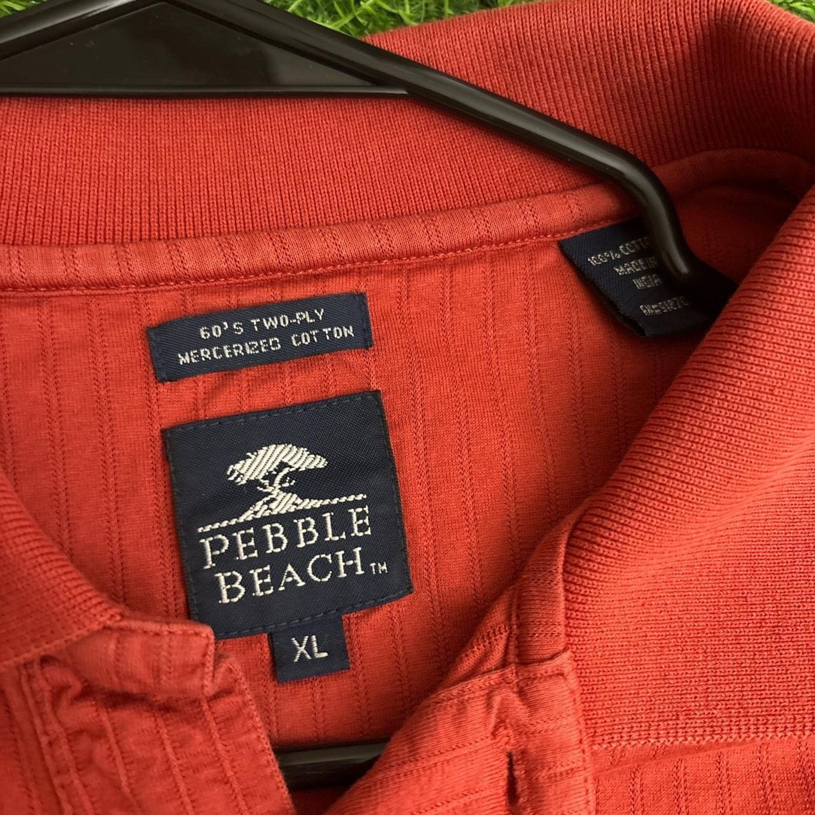 Other Men's Vintage Coral Pebble Beach Golf Polo Shirt Size US XL / EU 56 / 4 - 3 Thumbnail
