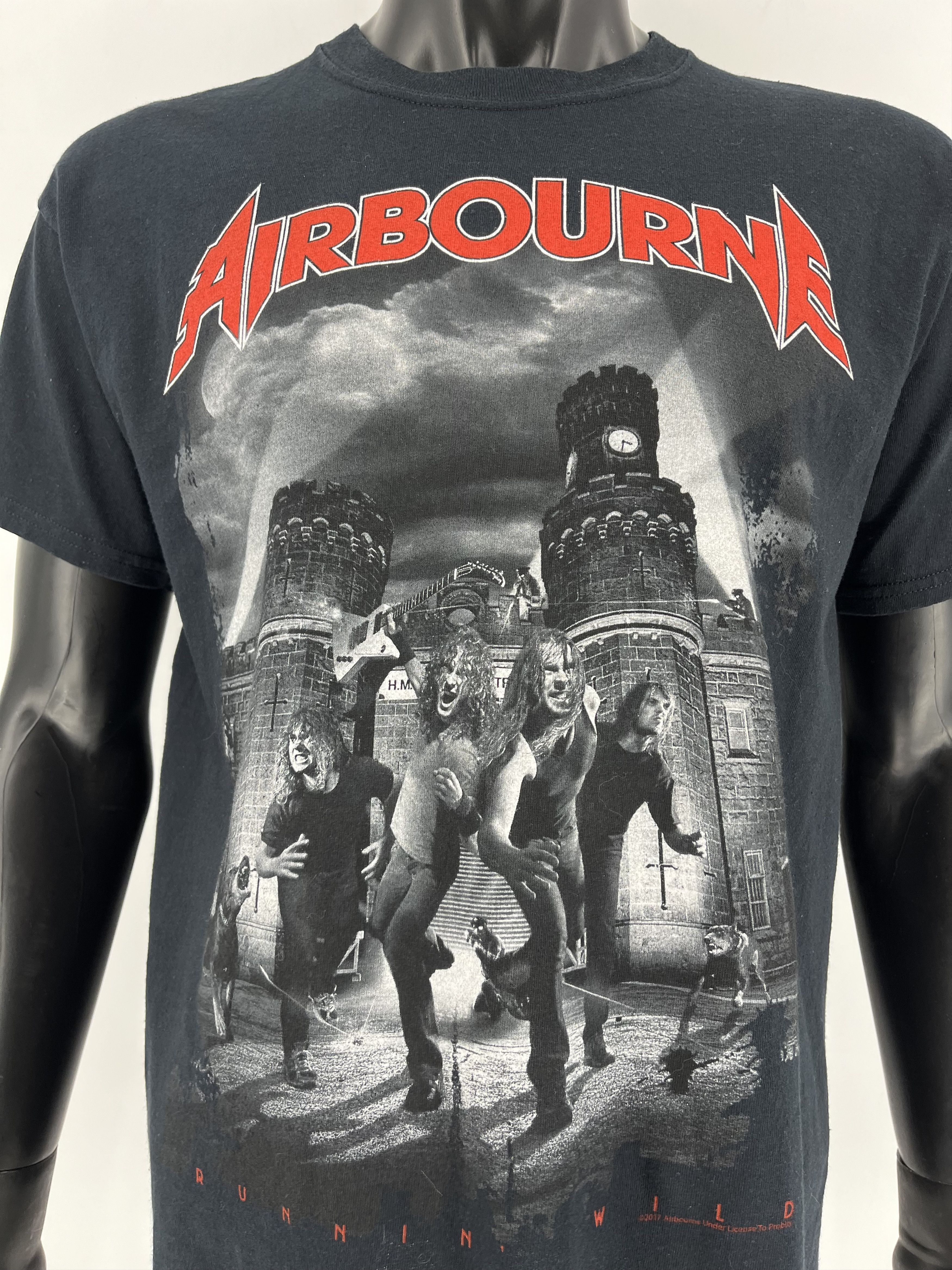 Band Tees Vintage Y2K Airborne Running Wild big logo 2017 tee 90’s Size US L / EU 52-54 / 3 - 8 Thumbnail