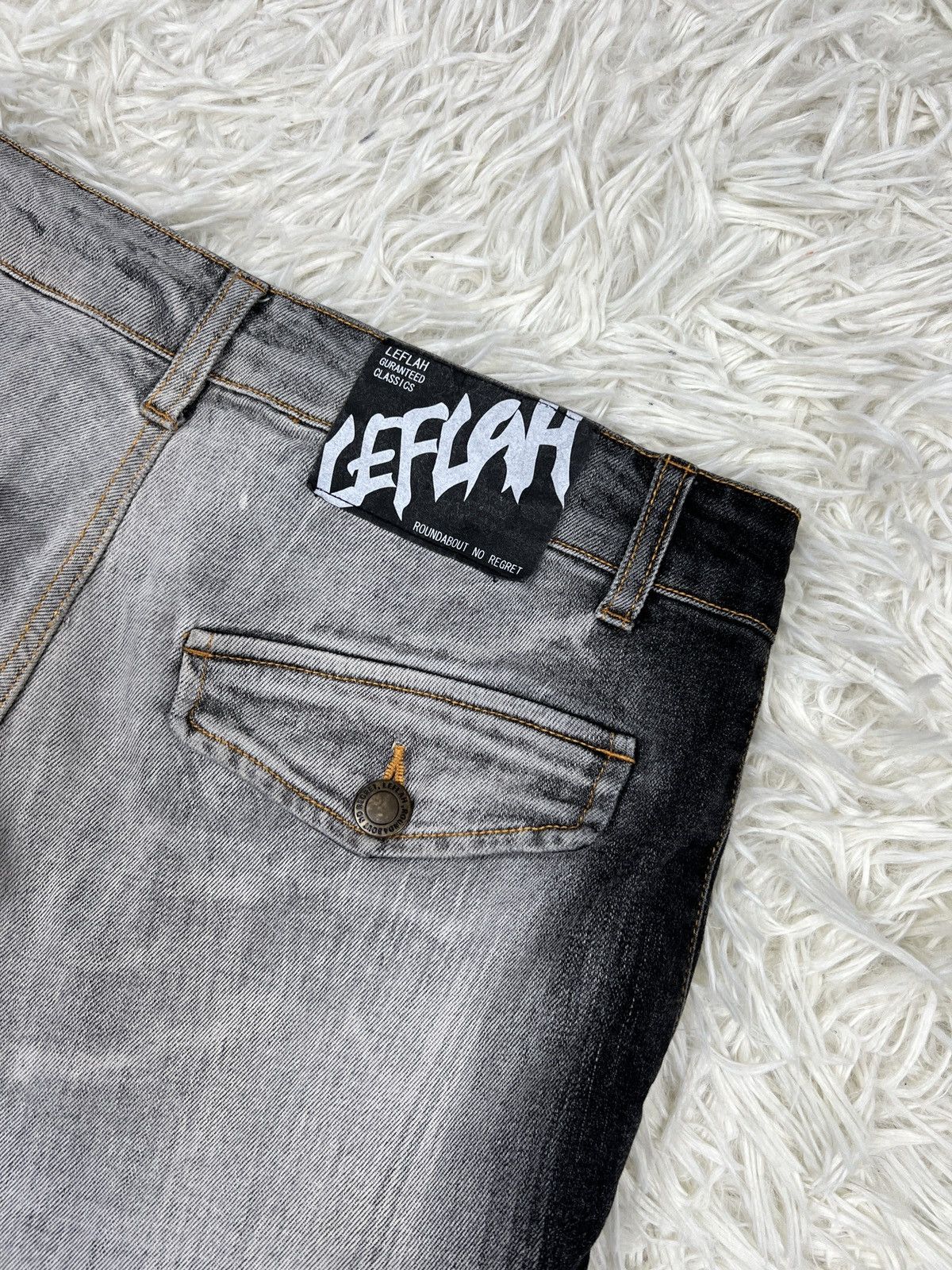 Designer × Japanese Brand Leflah Denim Cargo Short Pants Size US 31 - 6 Thumbnail
