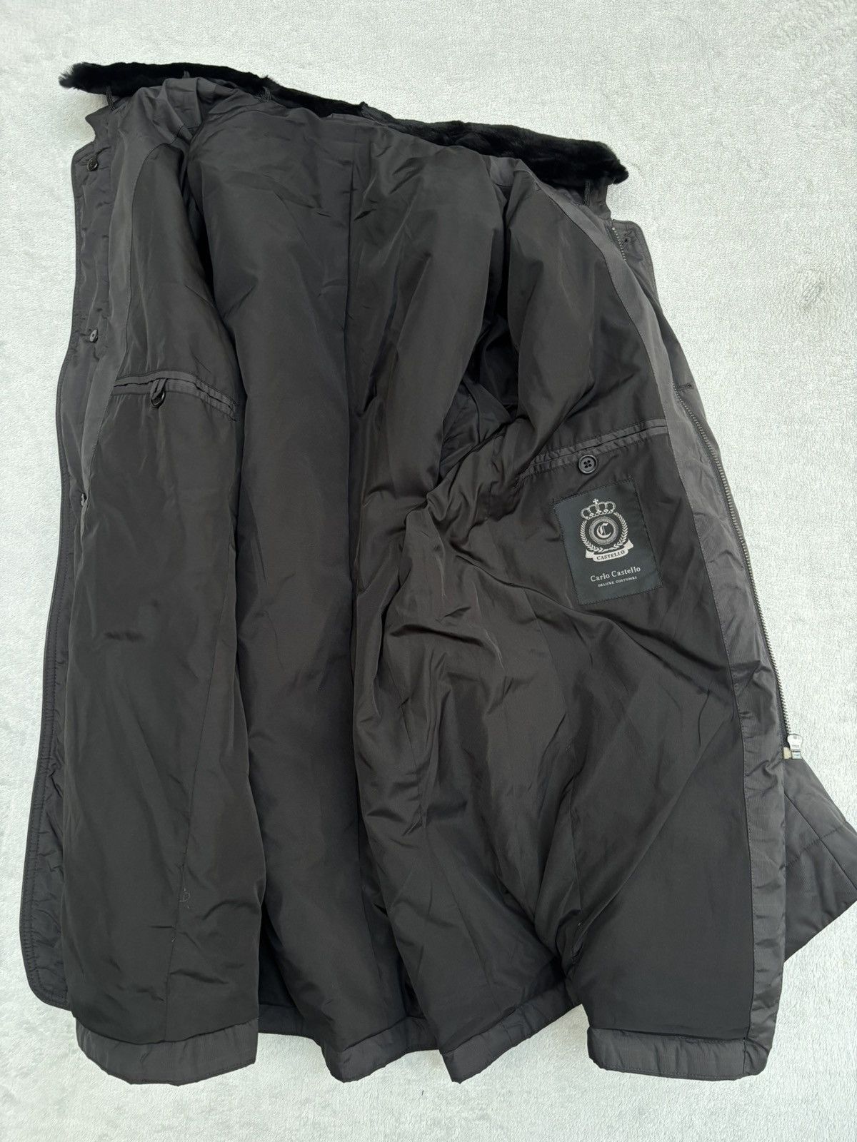 Other Carlo Castello Down-Filled Field Jacket with Fur collar Size US L / EU 52-54 / 3 - 8 Thumbnail