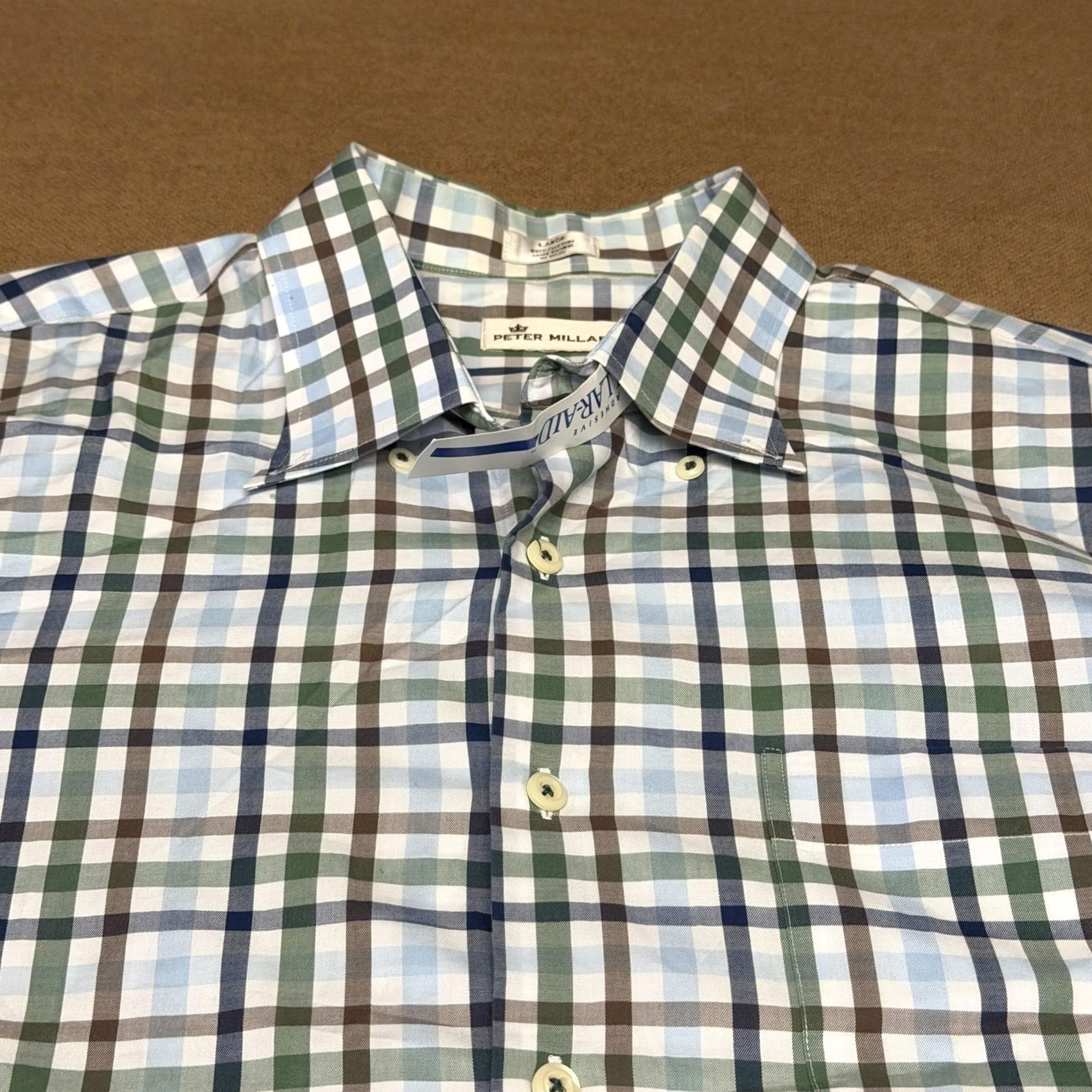 Peter Millar Peter Millar Shirt Mens Large Multicolor Plaid Cotton Button Up Long Sleeve Size US L / EU 52-54 / 3 - 2 Thumbnail