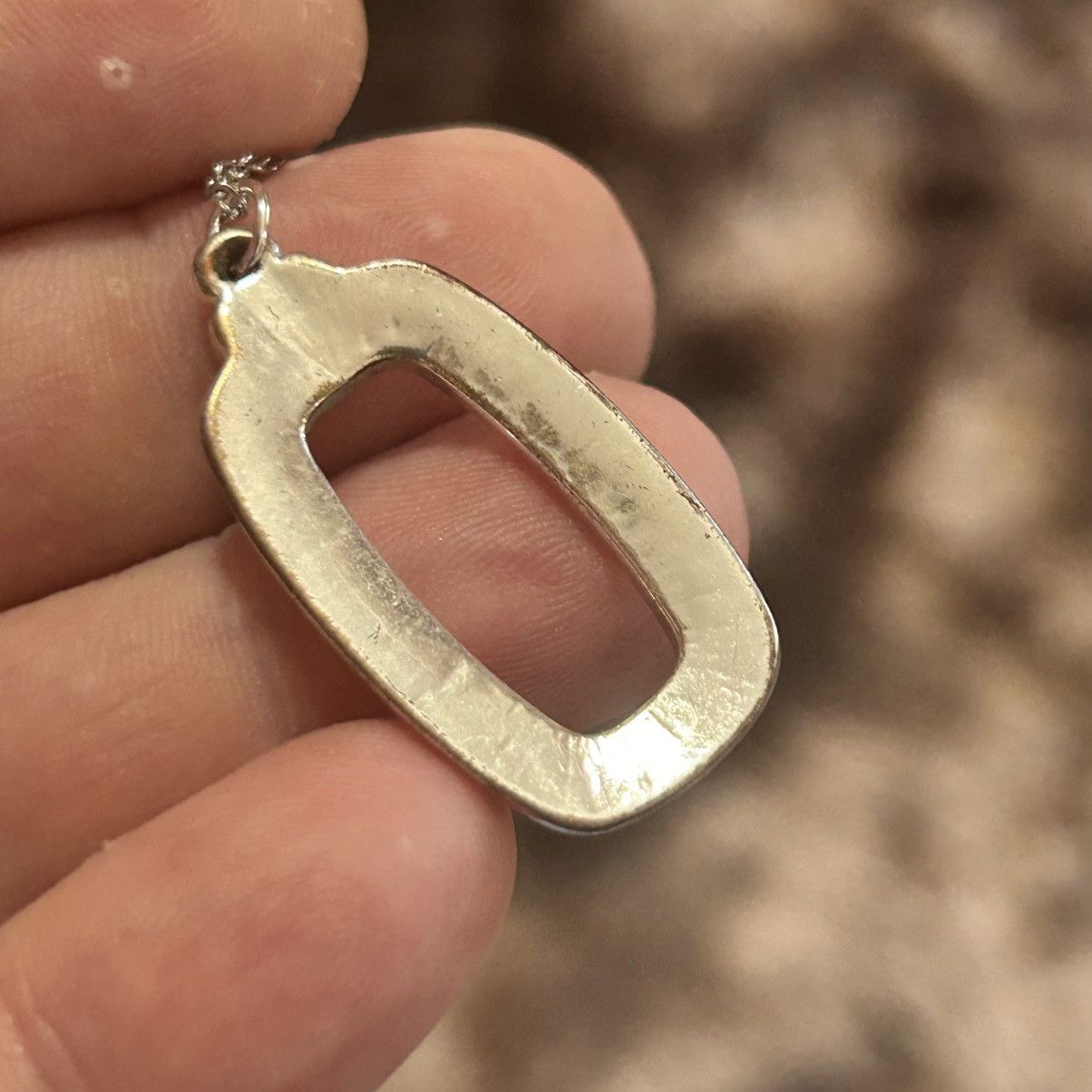 Handmade Handcrafted vintage silver pendant on chain necklace Size ONE SIZE - 6 Thumbnail