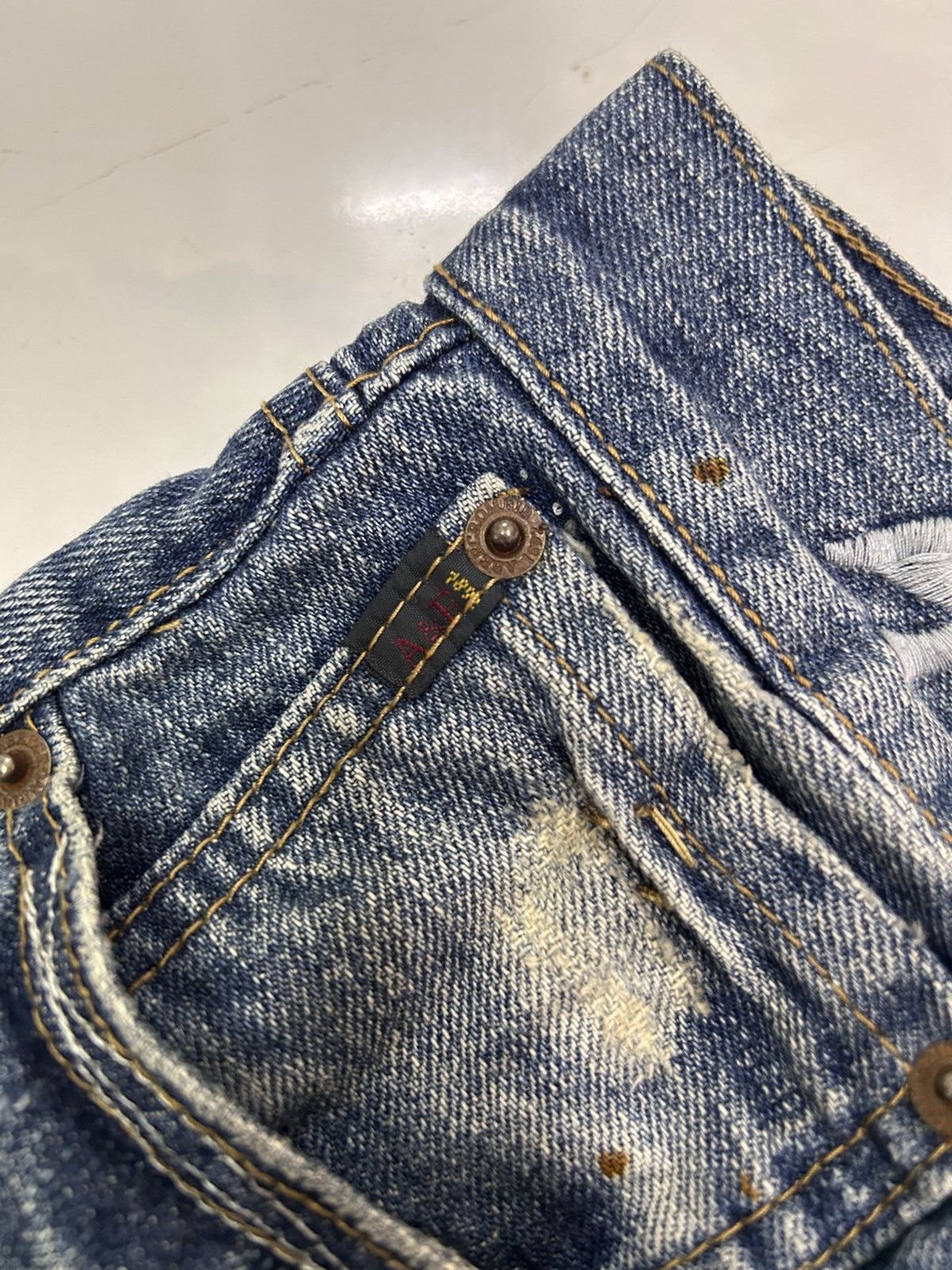 Abercrombie & Fitch × Vintage 💥 Vintage Abercrombie & Fitch Denim Distressed Punk Ripped Size US 34 / EU 50 - 20 Thumbnail