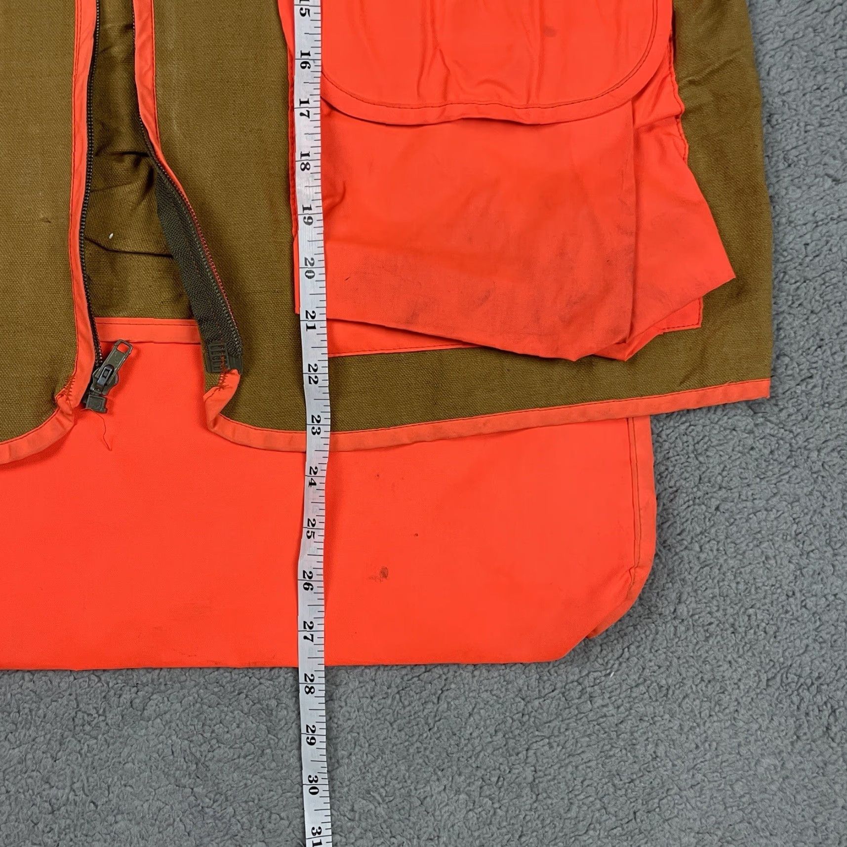 IDEA VINTAGE Ideal Vest Adult Large Orange Work Safety Hunting Mens Size 42R - 7 Thumbnail