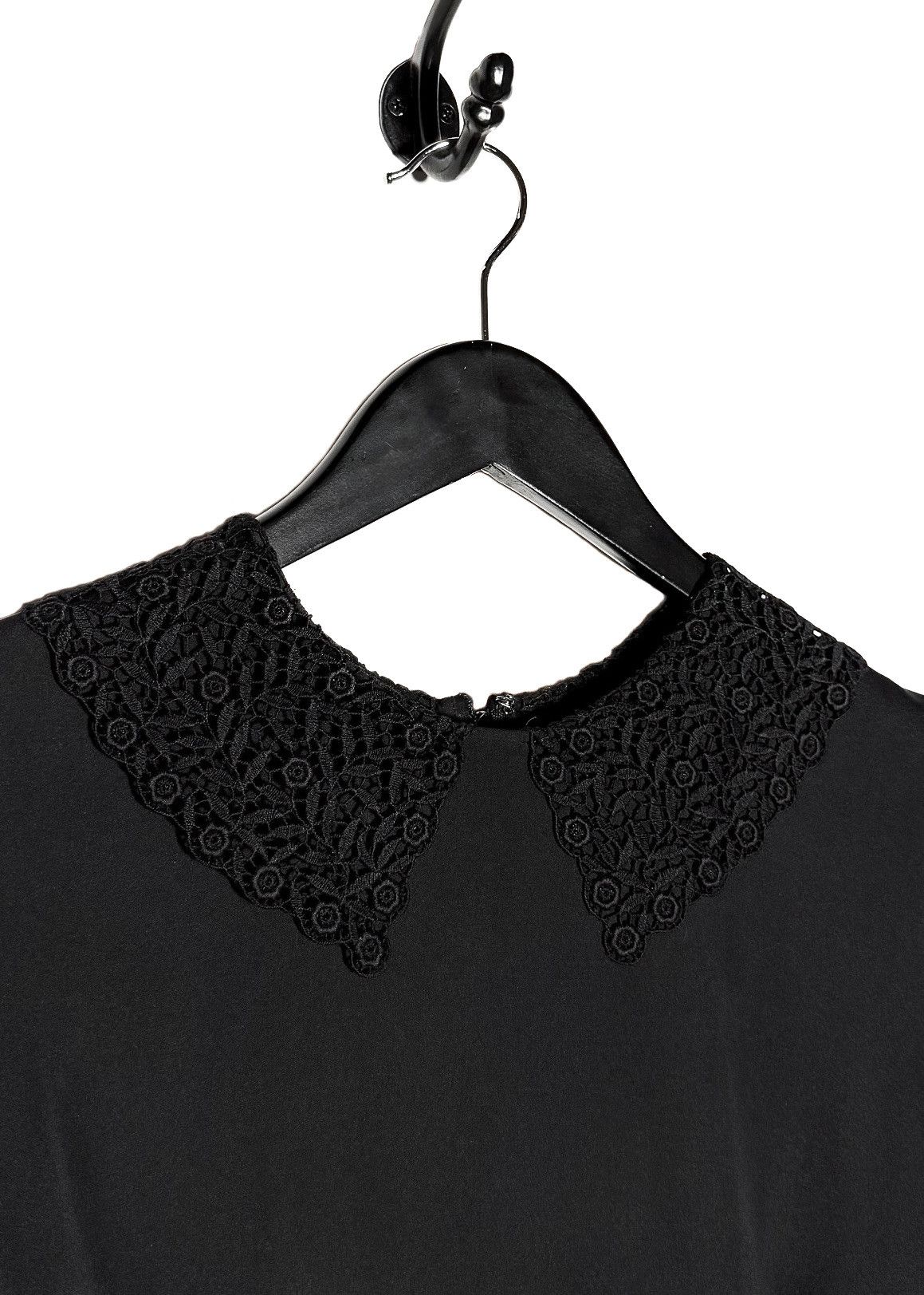 Dolce & Gabbana Dolce & Gabbana Black Lace Collar Accent Blouse Size M / US 6-8 / IT 42-44 - 3 Thumbnail