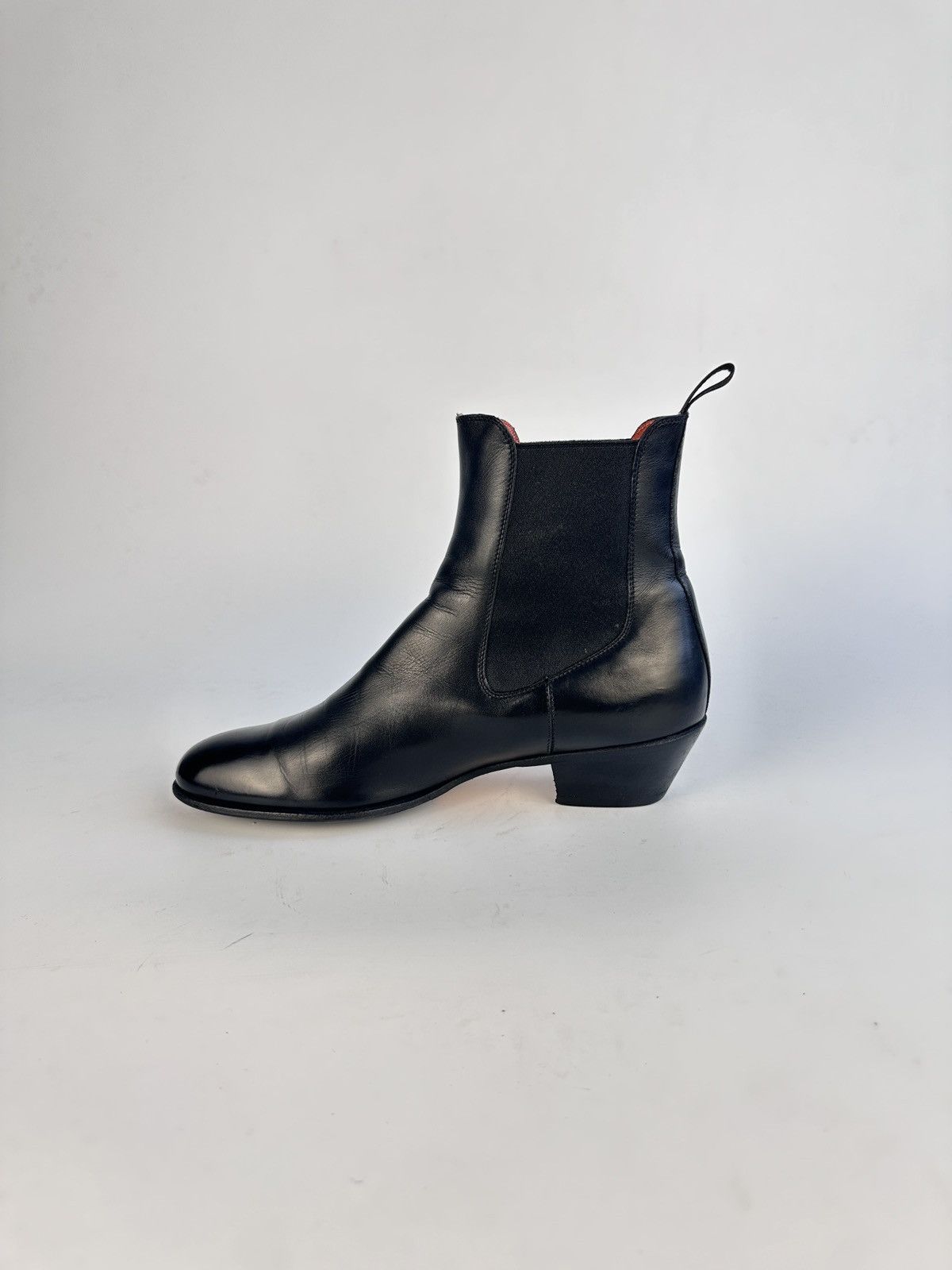 Santoni Santoni Italy Black Leather Chelsea Boots 38.5 Ankle Boots Size US 8 / IT 38 - 14 Thumbnail