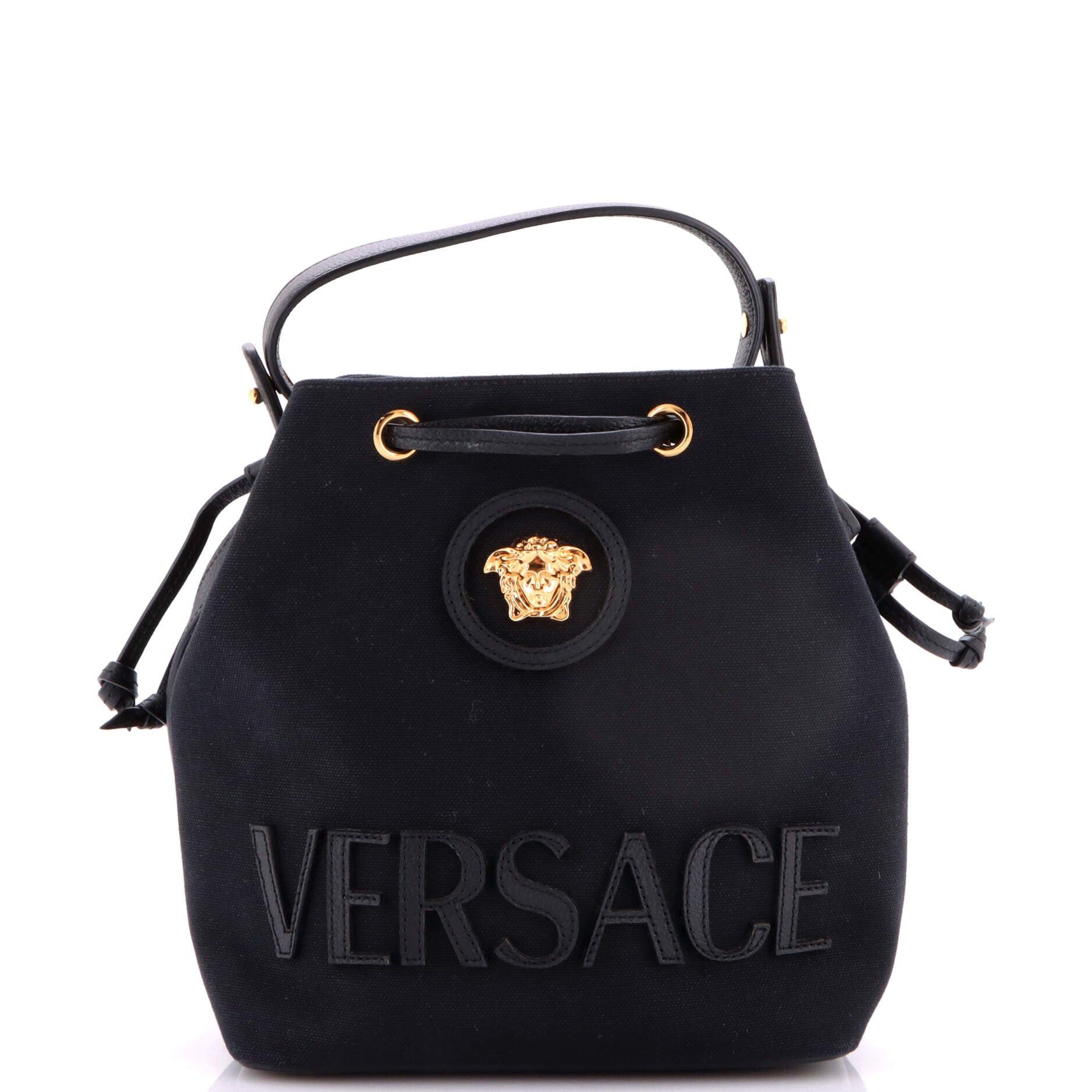 Versace La Medusa Drawstring Bucket Bag Size ONE SIZE - 1 Thumbnail