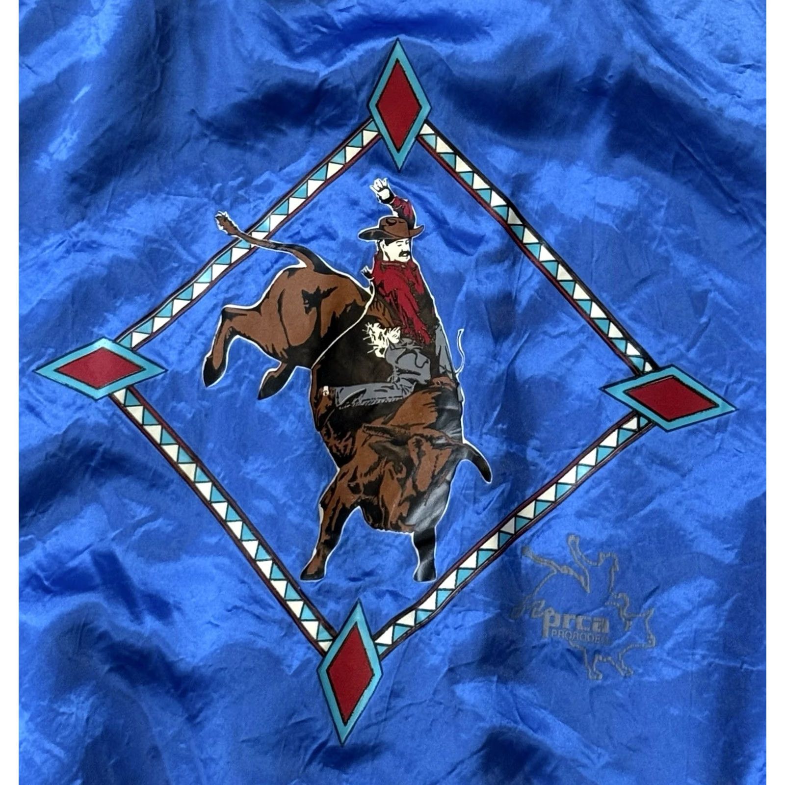 Vintage VINTAGE PRCA Pro Rodeo Satin Bomber Jacket Large Western Cowboy Bull USA Jacket Size US L / EU 52-54 / 3 - 4 Thumbnail