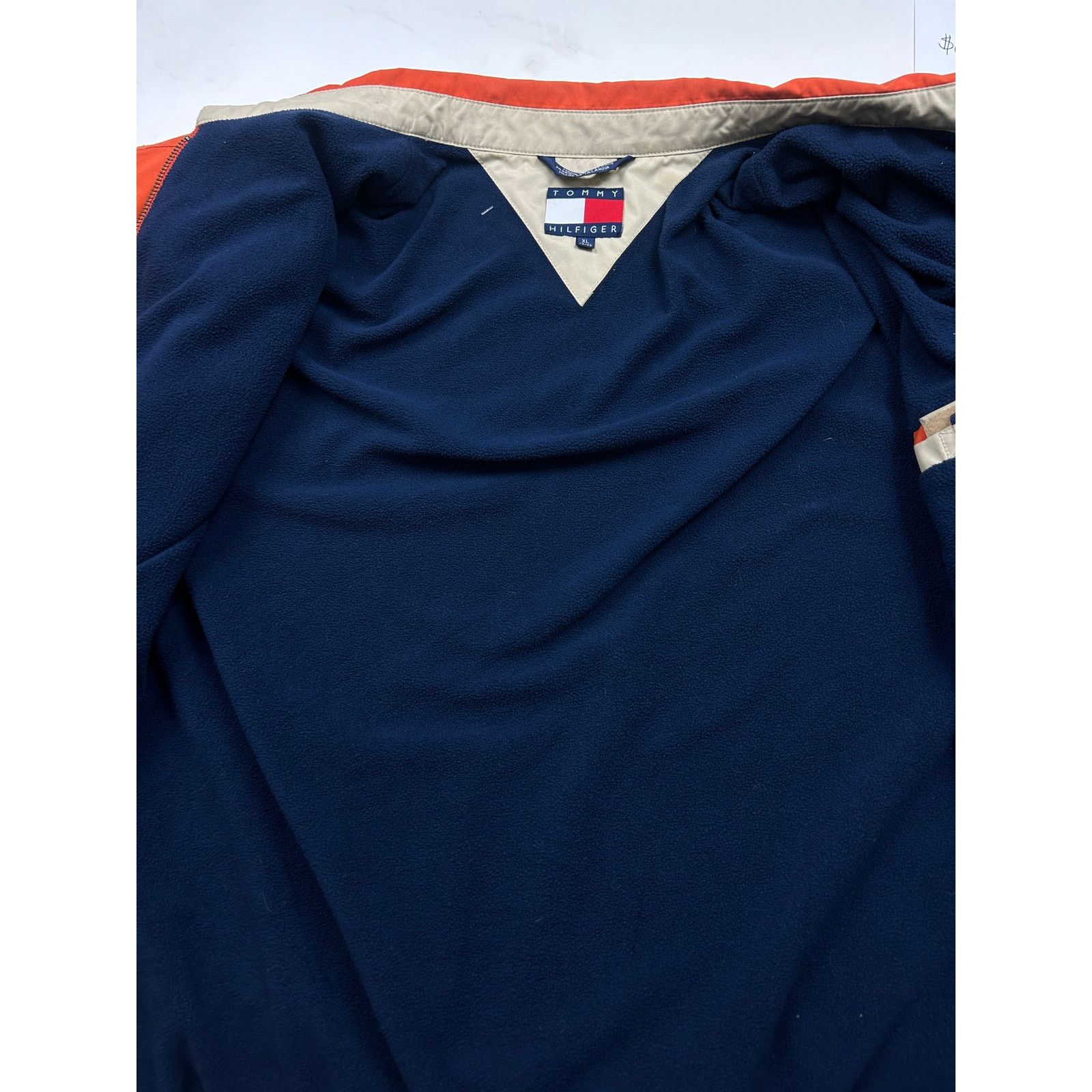 Vintage Vintage Tommy Hilfiger Embroidered Crest Fleece Lined Sz XL Size US XL / EU 56 / 4 - 4 Thumbnail