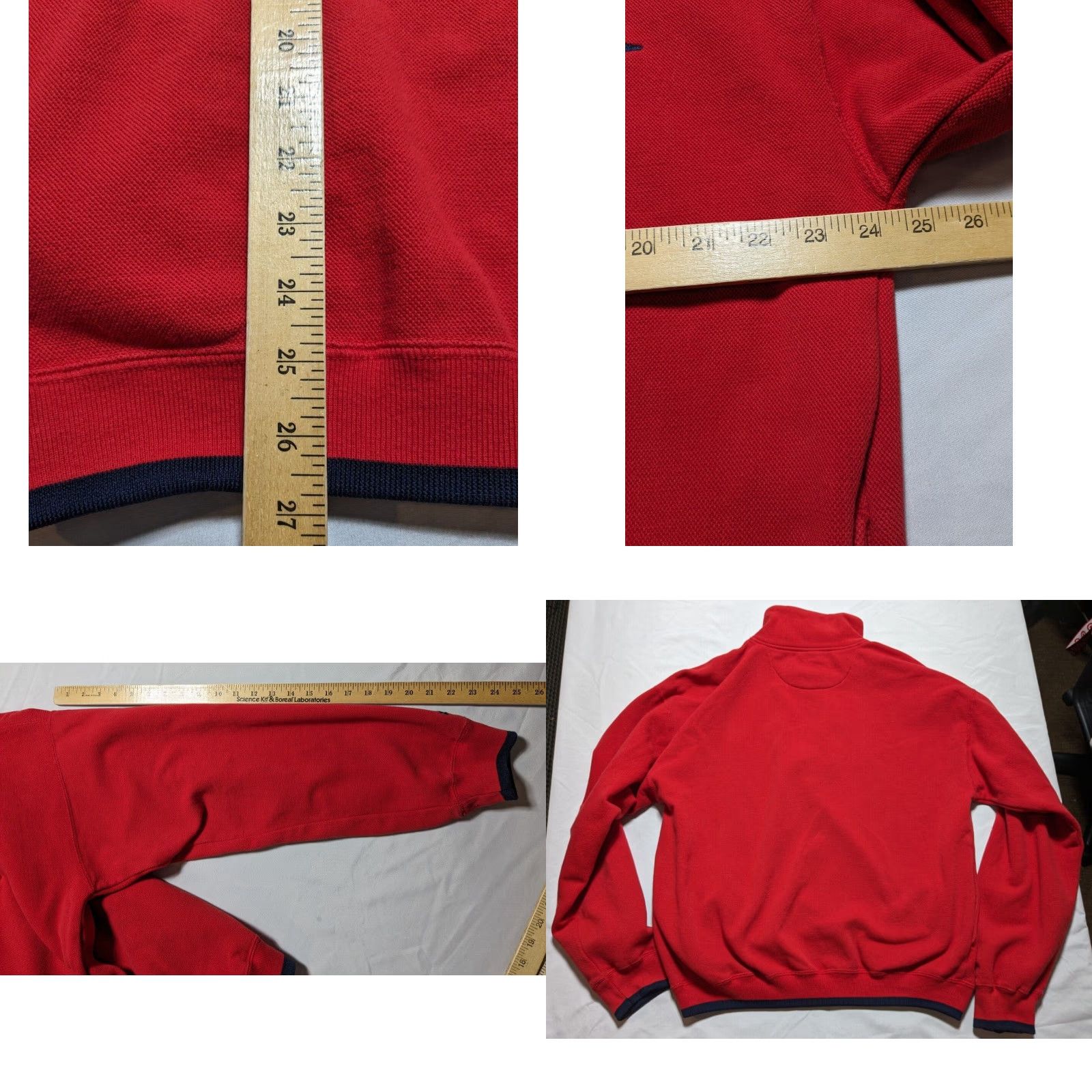 Speedo VINTAGE Speedo SPORT SYSTEMS Men Large Red Cotton Blend 1/4 Zip Pullover Size US L / EU 52-54 / 3 - 9 Thumbnail
