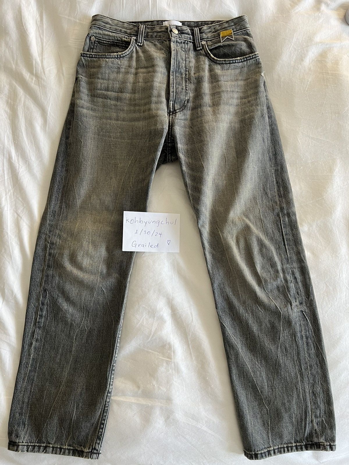 image of Rhude Classic Denim Jeans in Grey, Men's (Size 31)