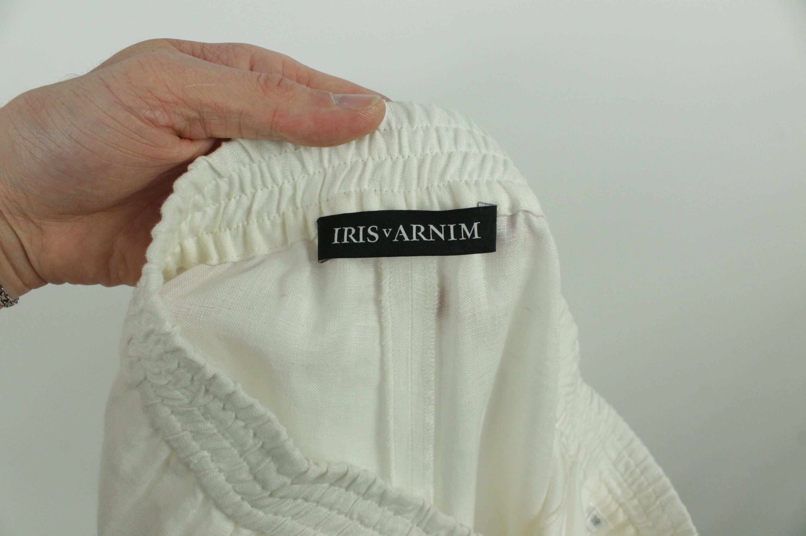 Designer × Iris von Arnim Iris Von Arnim Wide Leg Flower Pattern Linen Pants Size 30" / US 8 / IT 44 - 9 Thumbnail