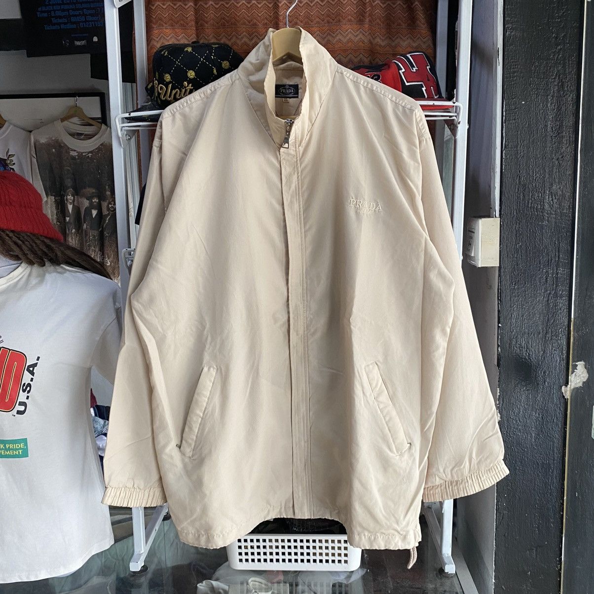 Vintage Vintage Bootleg Prada Milano Zip Light Jacket Size US L / EU 52-54 / 3 - 2 Thumbnail