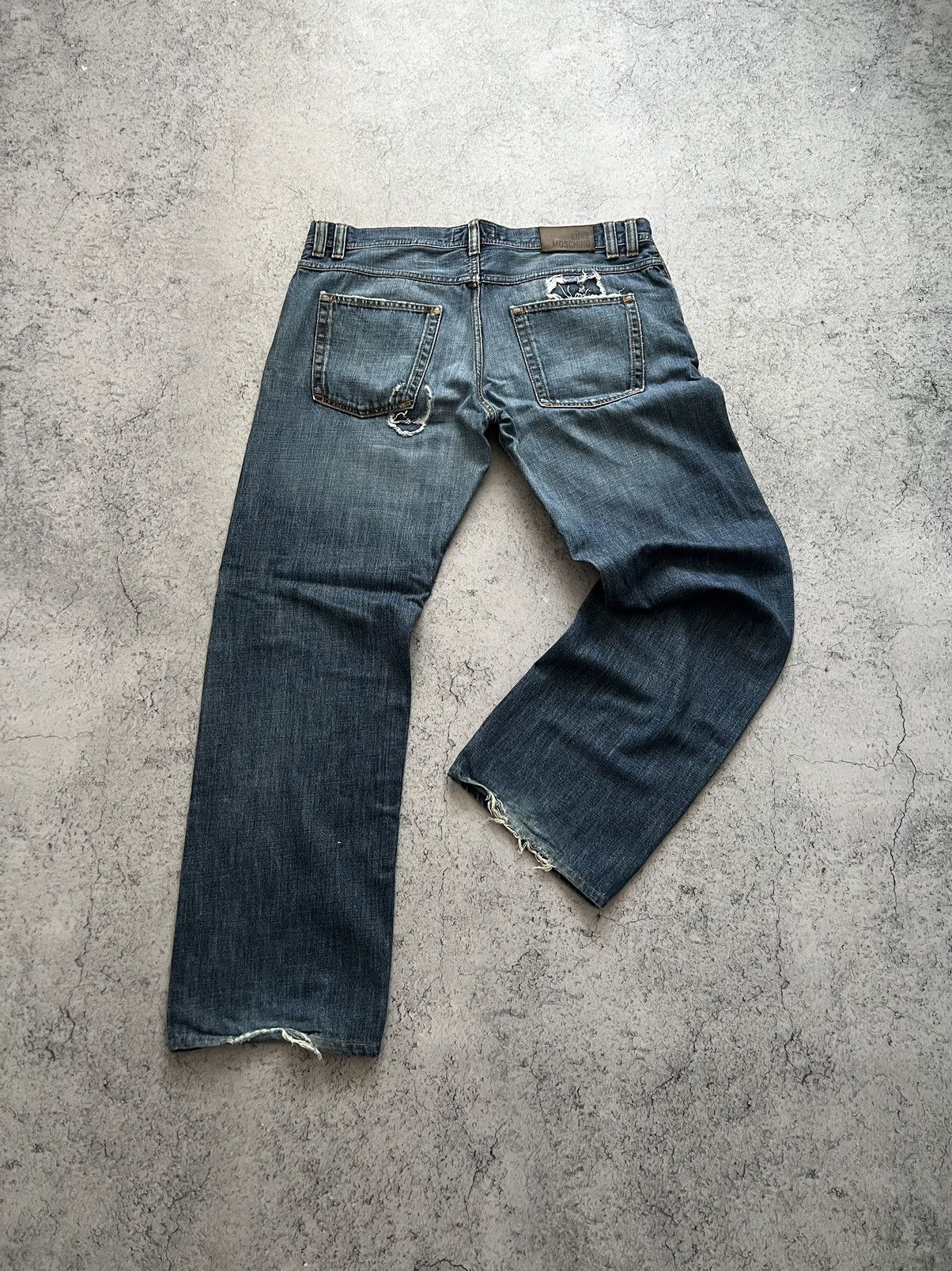 Moschino Vintage Love Moschino Jeans Distressed Denim Pants 00s Size US 38 / EU 54 - 18 Thumbnail