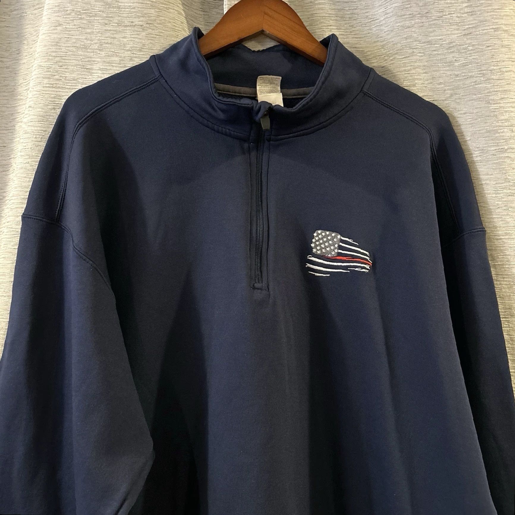 Vintage VINTAGE Fire Department 1/4 Zip Pullover Hoodie XXL Blue Men Size US XXL / EU 58 / 5 - 3 Thumbnail