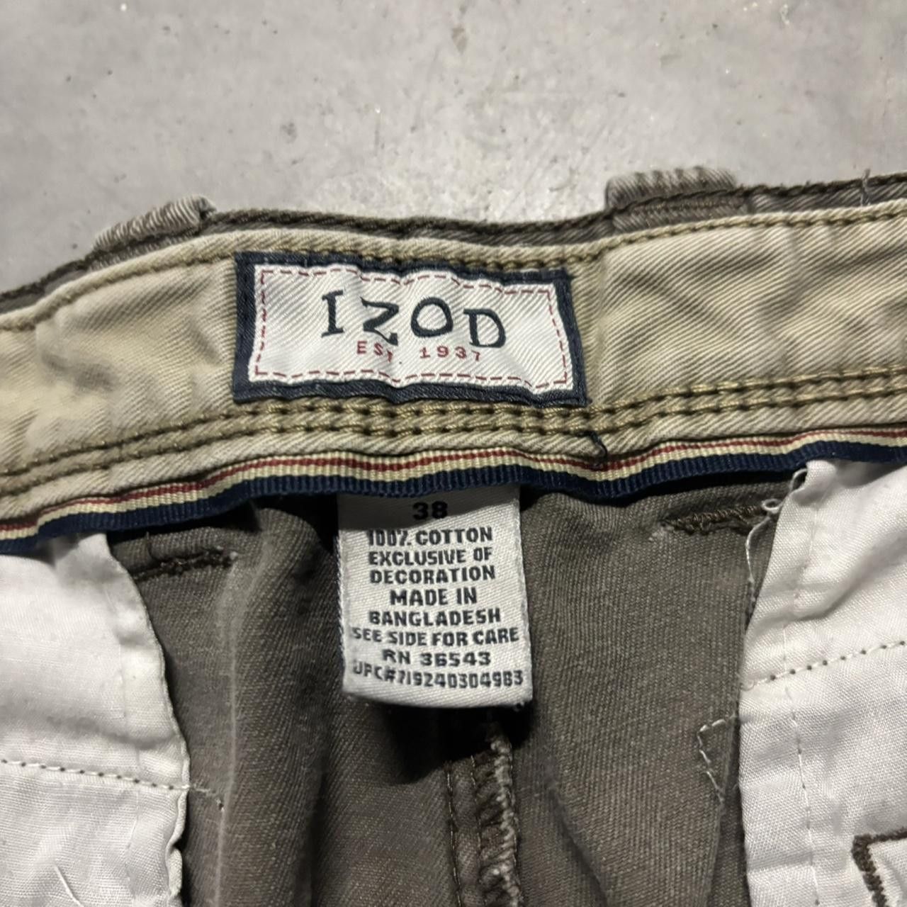 Japanese Brand × Vintage Crazy Vintage Y2K/2000s Baggy Khaki Earth Tone Distressed Skater Cargo Shorts! Size US 38 / EU 54 - 6 Thumbnail