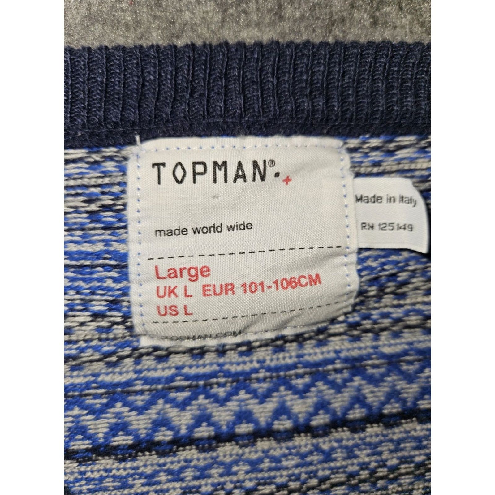 Topman Topman Sweater Men L Long Sleeve 1/2 Button Blue Lt Weight Classic Preppy Knit Pullover Lightweight Stretch Wool Mix Size US L / EU 52-54 / 3 - 2 Thumbnail