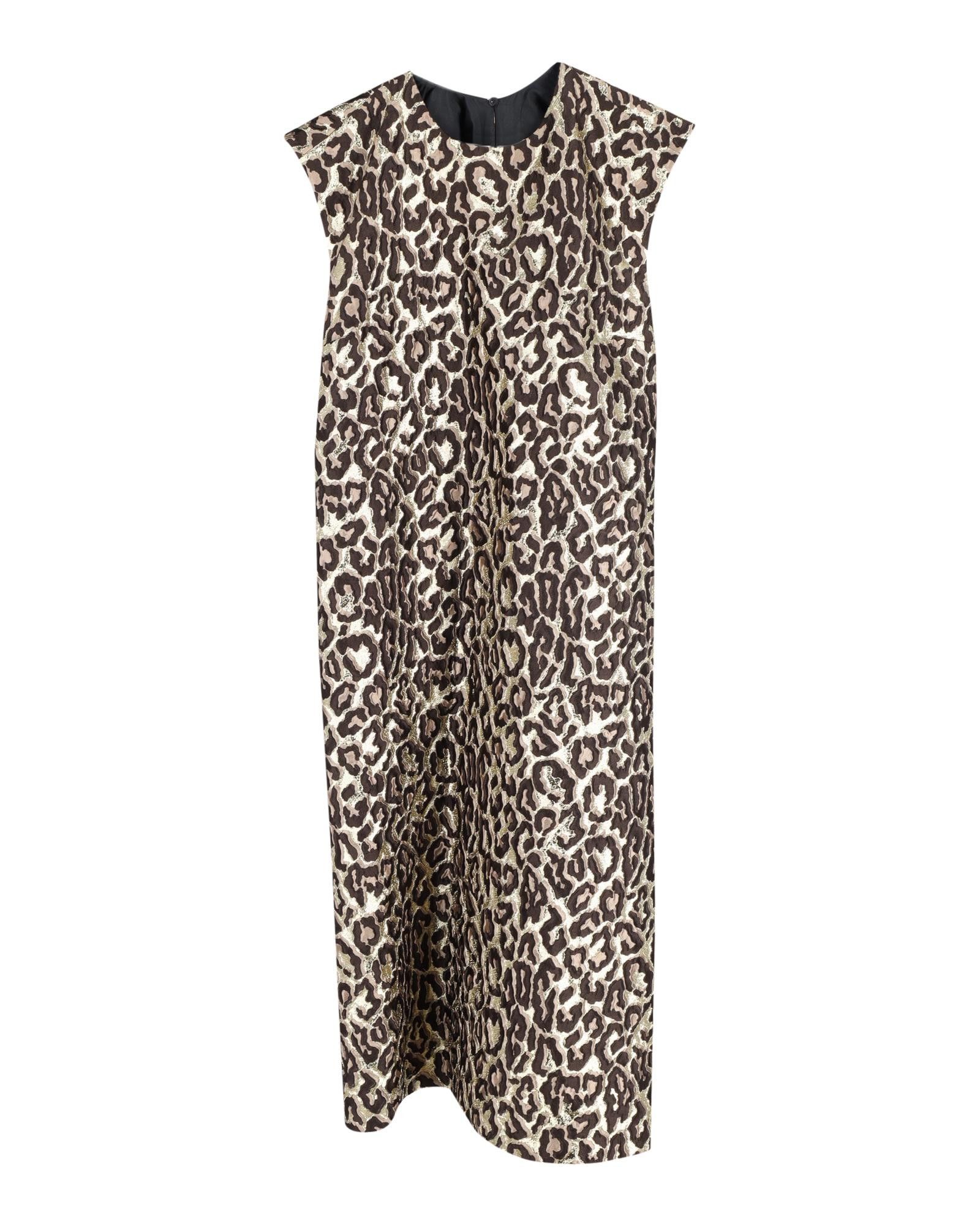 image of Animal Print Cap Sleeve Cotton Dress By Rochas, Women's (Size XS)