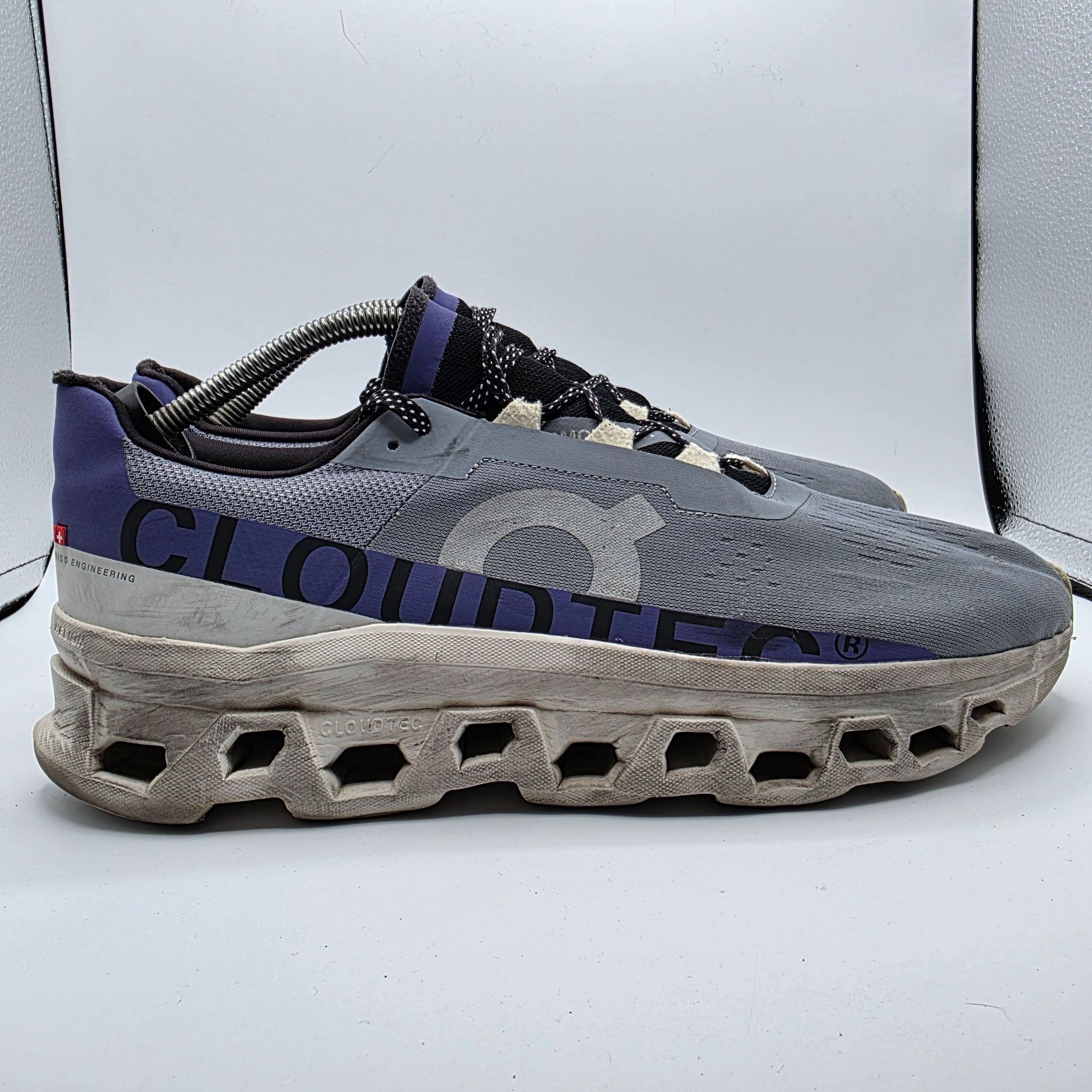 On On Cloud Cloudmonster Mens Size 12 Gray Athletic Shoes Runni Size US 12 / EU 45 - 12 Thumbnail