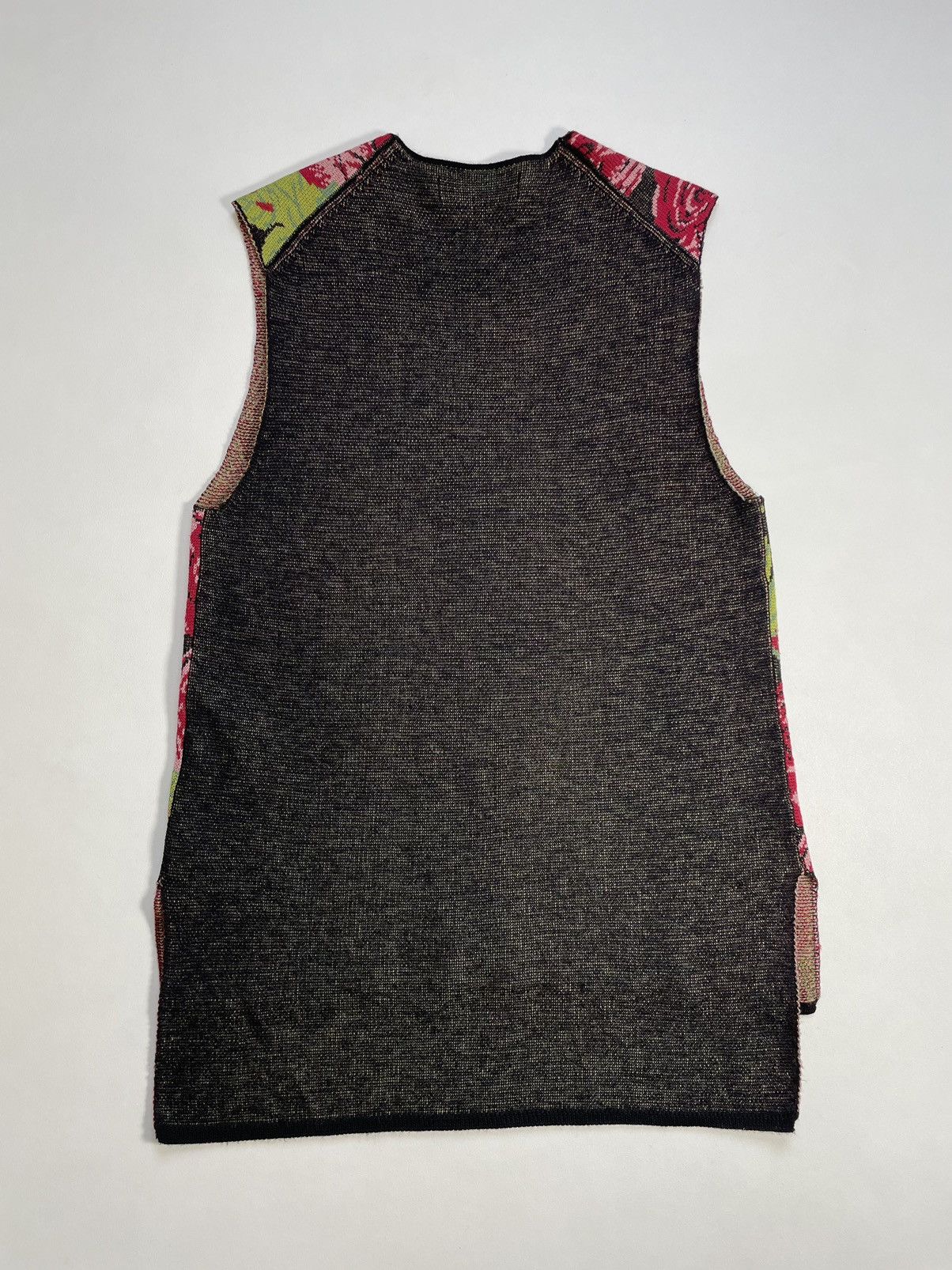 Comme des Garcons A/W 21 Rose Patterned Wool Sweater Vest Size US M / EU 48-50 / 2 - 9 Thumbnail