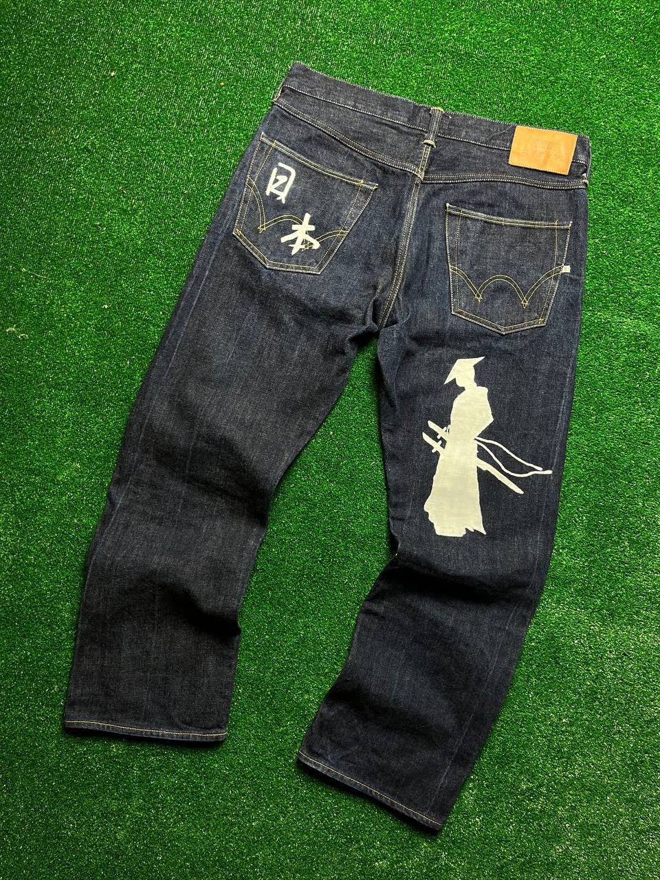 Edwin 🇯🇵Edwin Selvedge Denim Japan Samurai Custom Logo Size US 34 / EU 50 - 1 Thumbnail