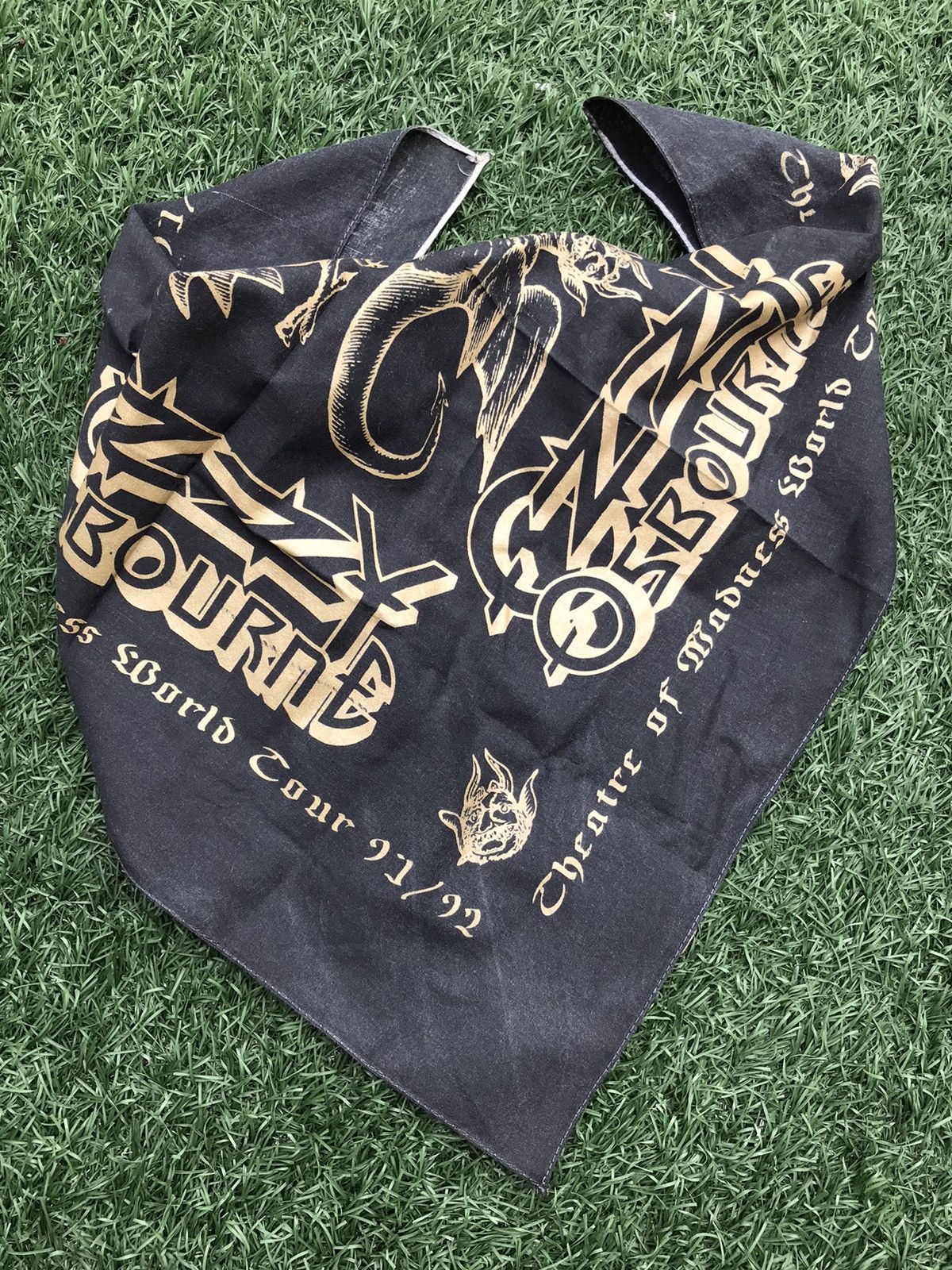 Ozzy Osbourne Vintage 90s Ozzy Osbourne Tour Bandana Scarf Shirt Size ONE SIZE - 1 Thumbnail