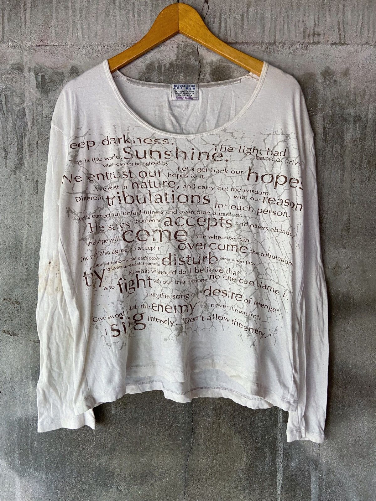 Nicole Club NICOLE CLUB FOR MEN POEM LONG SLEEVE Size US M / EU 48-50 / 2 - 1 Thumbnail