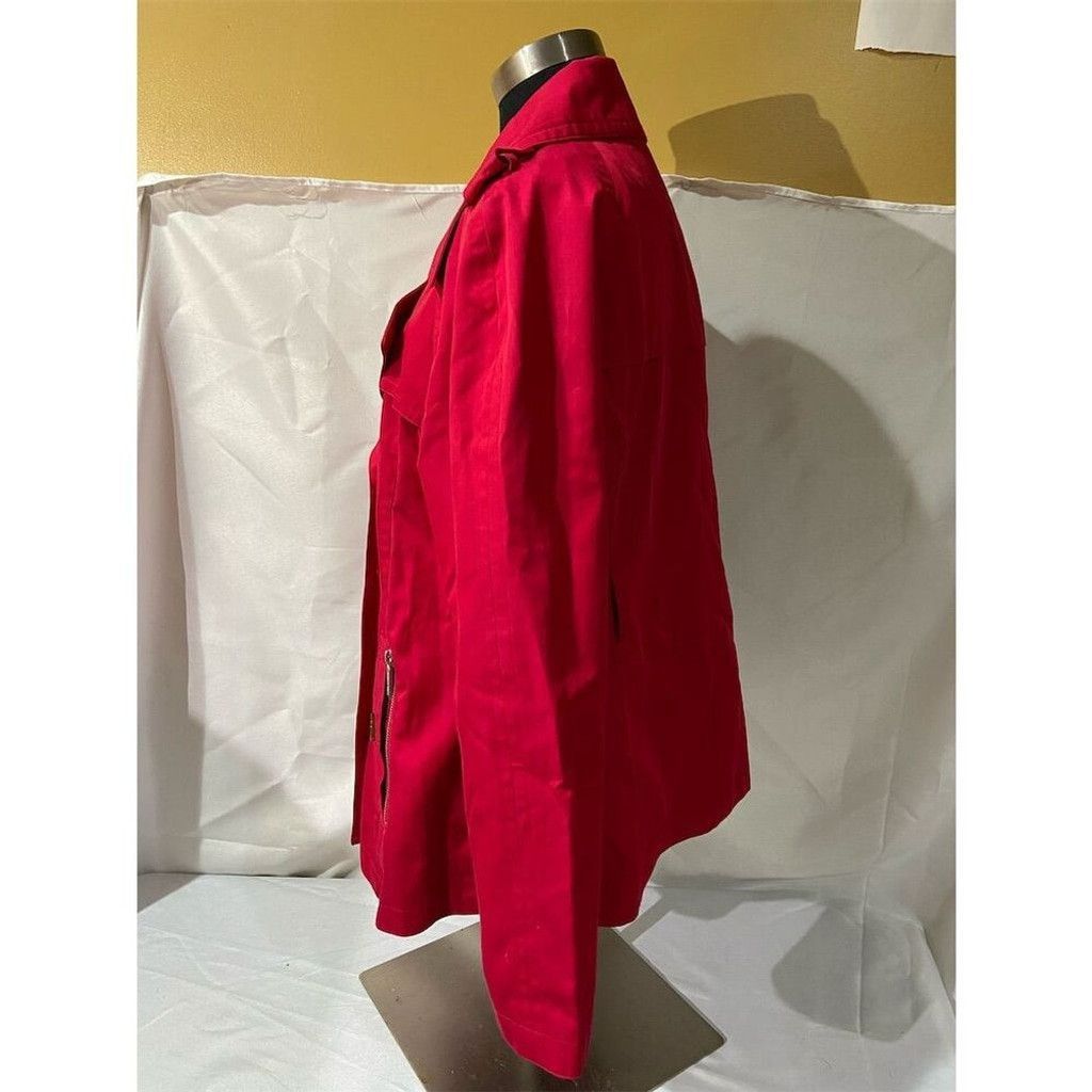 Michael Kors Michael Kors Red Double-Breasted Trench Coat Size Mid-Length Size M / US 6-8 / IT 42-44 - 2 Thumbnail
