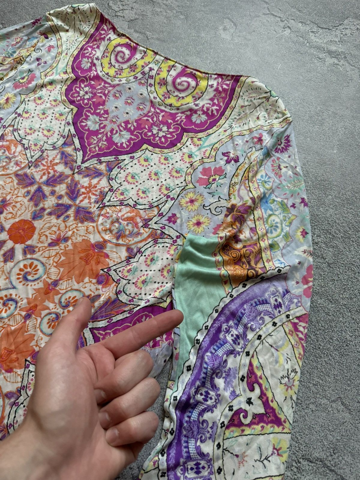 Etro Etro 44IT all printed flowers 🌺 long dress / long sleeve Size M / US 6-8 / IT 42-44 - 19 Thumbnail