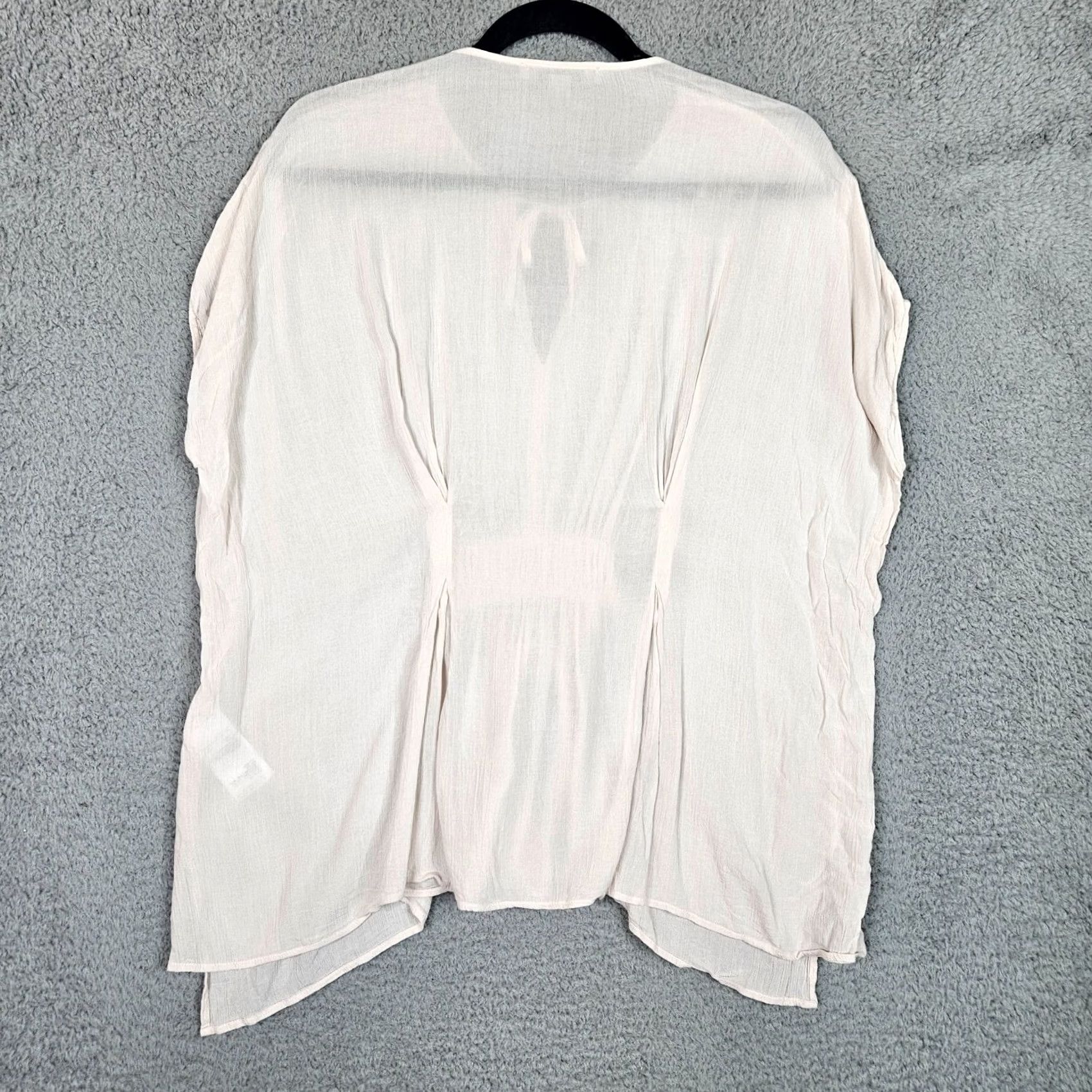 Allsaints ALLSAINTS Ivory Box Nevio Cap Sleeves Drapey style top Size 0 Women's Shirt Ivory Cap Sleeve Short Sleeve Regular Fit AllSaints Blouse Adults Women Size XS / US 0-2 / IT 36-38 - 2 Thumbnail