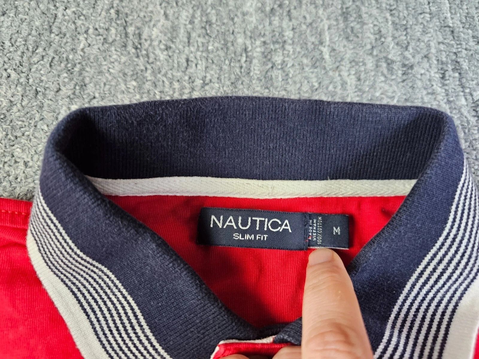 Nautica Nautica Slim Fit Polo USA Flag 30th Anniversary Red Cotton M Size US M / EU 48-50 / 2 - 5 Thumbnail