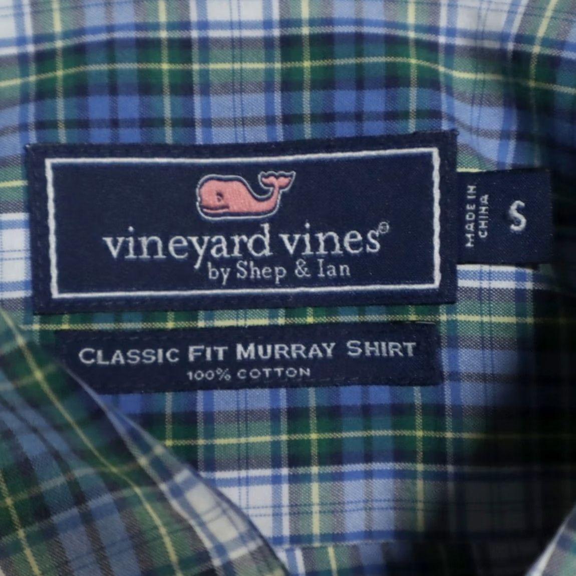 Vineyard Vines Vineyard Vines Cotton Plaid Long Sleeve Button Down Shirt Teal Mens S Murray Classic Fit Size US S / EU 44-46 / 1 - 5 Thumbnail