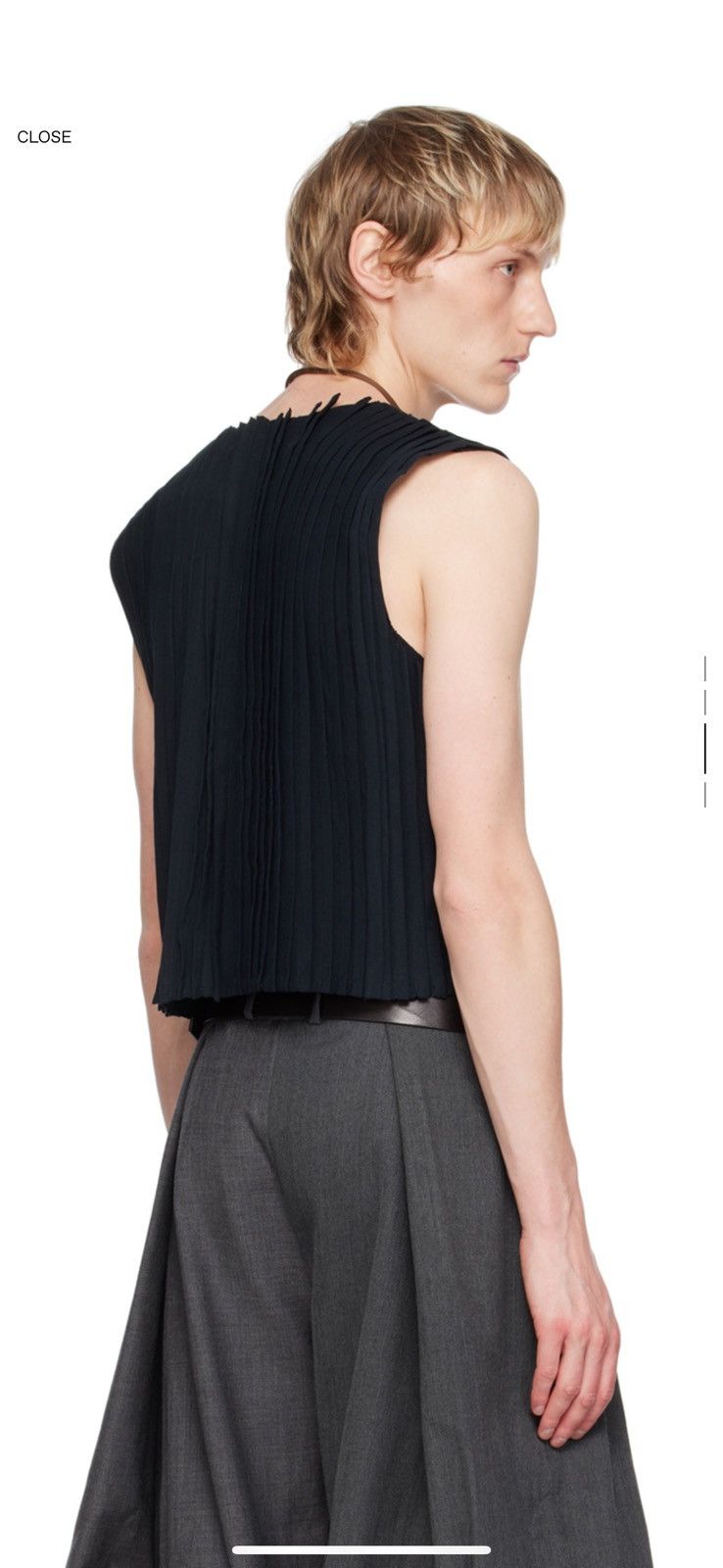 Hodakova HODAKOVA pleated tank top navy Size US L / EU 52-54 / 3 - 3 Thumbnail