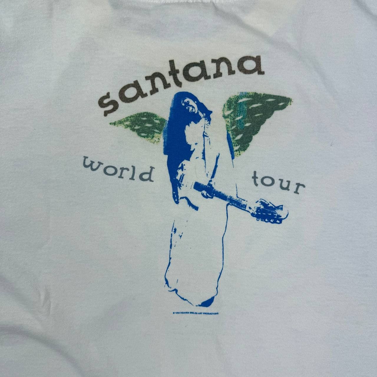 Band Tees 90s Vintage 1994 Carlos Santana Heaven Smiles AOP T-Shirt Size US XL / EU 56 / 4 - 9 Thumbnail