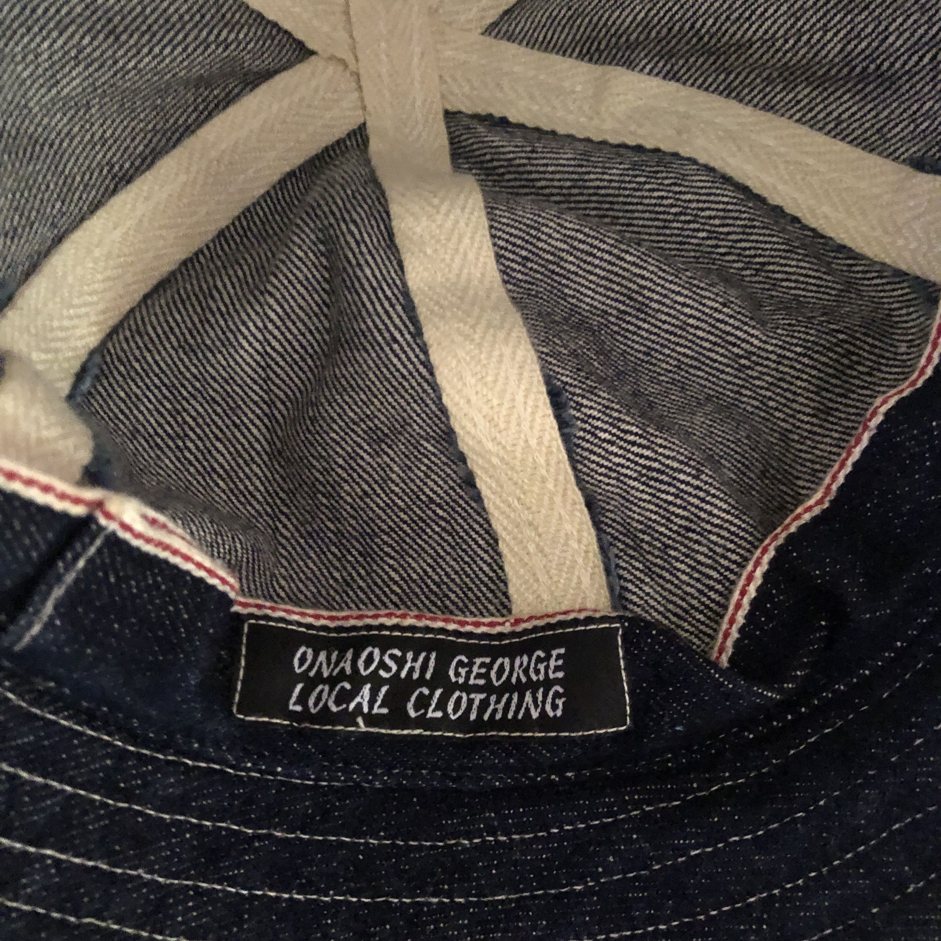 Japanese Brand OG Classic Hat Onaoshi George Local Clothing Red Line Denim Size ONE SIZE - 7 Thumbnail