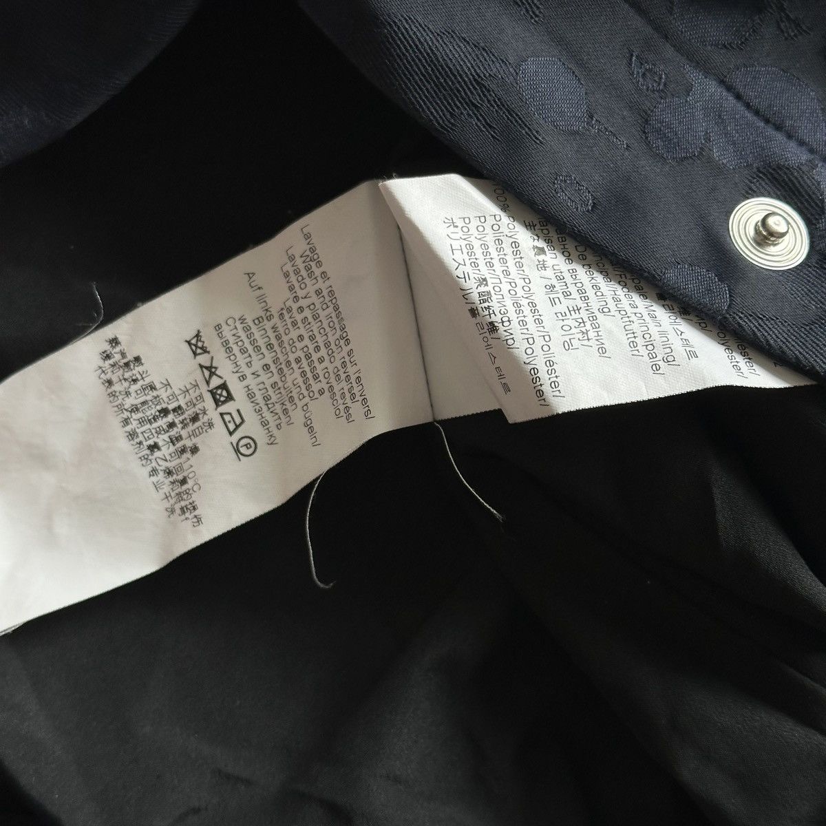 Kenzo Rare KENZO Patterned Monogram Deep Navy Bomber Jacket Size S / US 4 / IT 40 - 8 Thumbnail