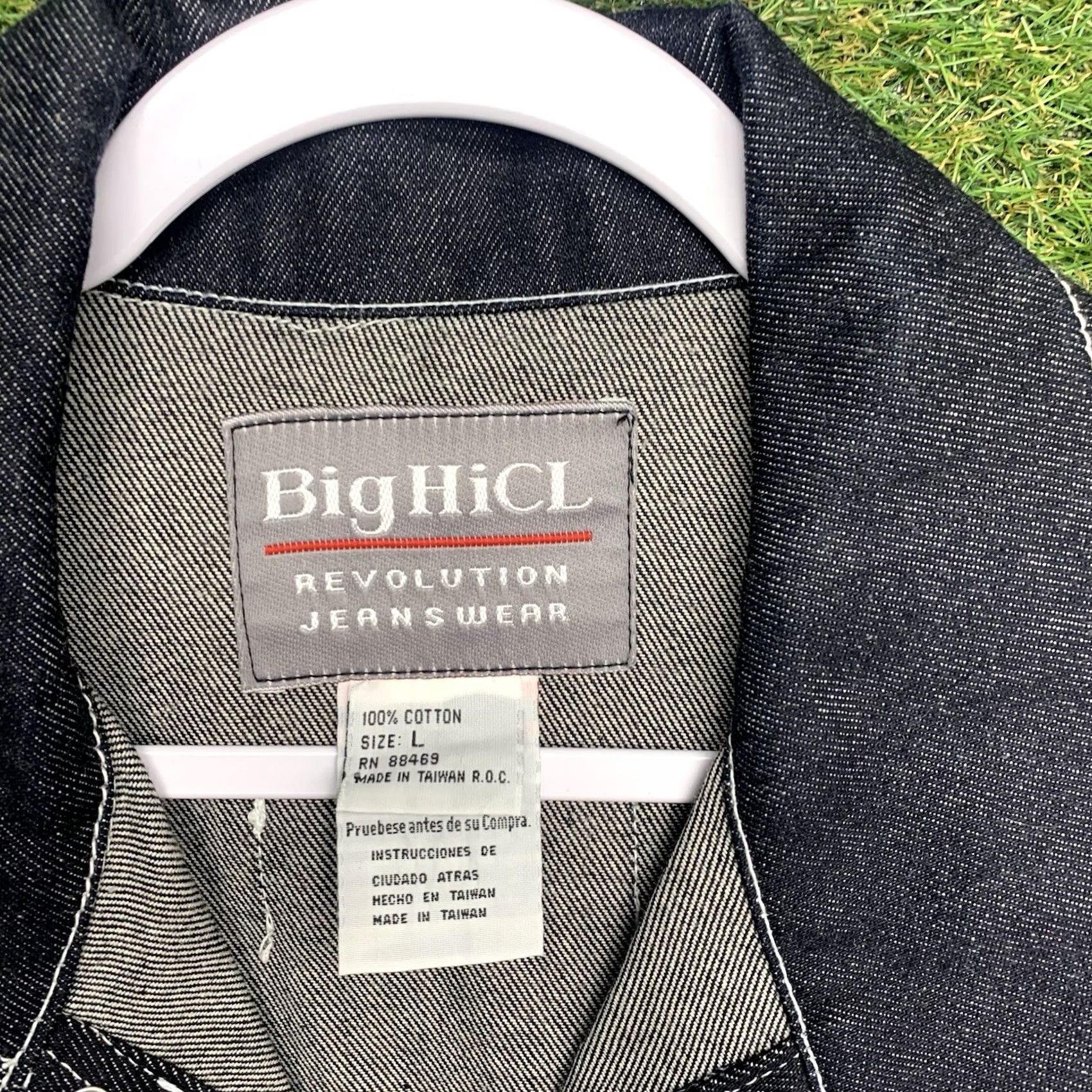 Vintage Big HicL Revolution Jeanswear Jacket Mens L Dark Wash Denim Button Front 90s NWT Big HicL Jeanswear Jacket Mens Large Dark Denim 90s NWT Size US 33 - 5 Thumbnail
