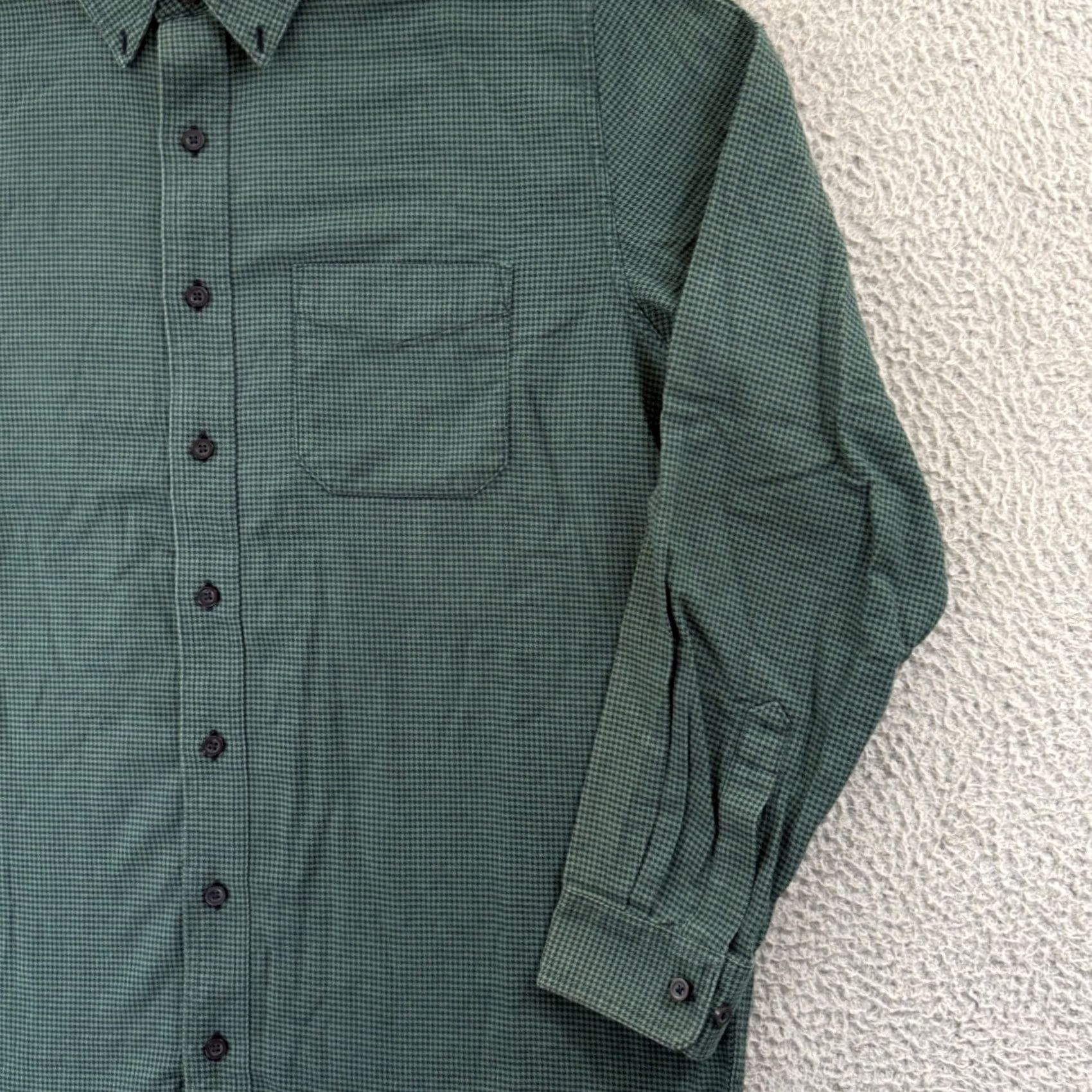 Vintage L.L. Bean Shirt Mens LT Green Houndstooth Button-Down Regular Fit Tall Large Button-Up Casual, Workwear, Travel, Formal, Vintage: No Size US L / EU 52-54 / 3 - 5 Thumbnail