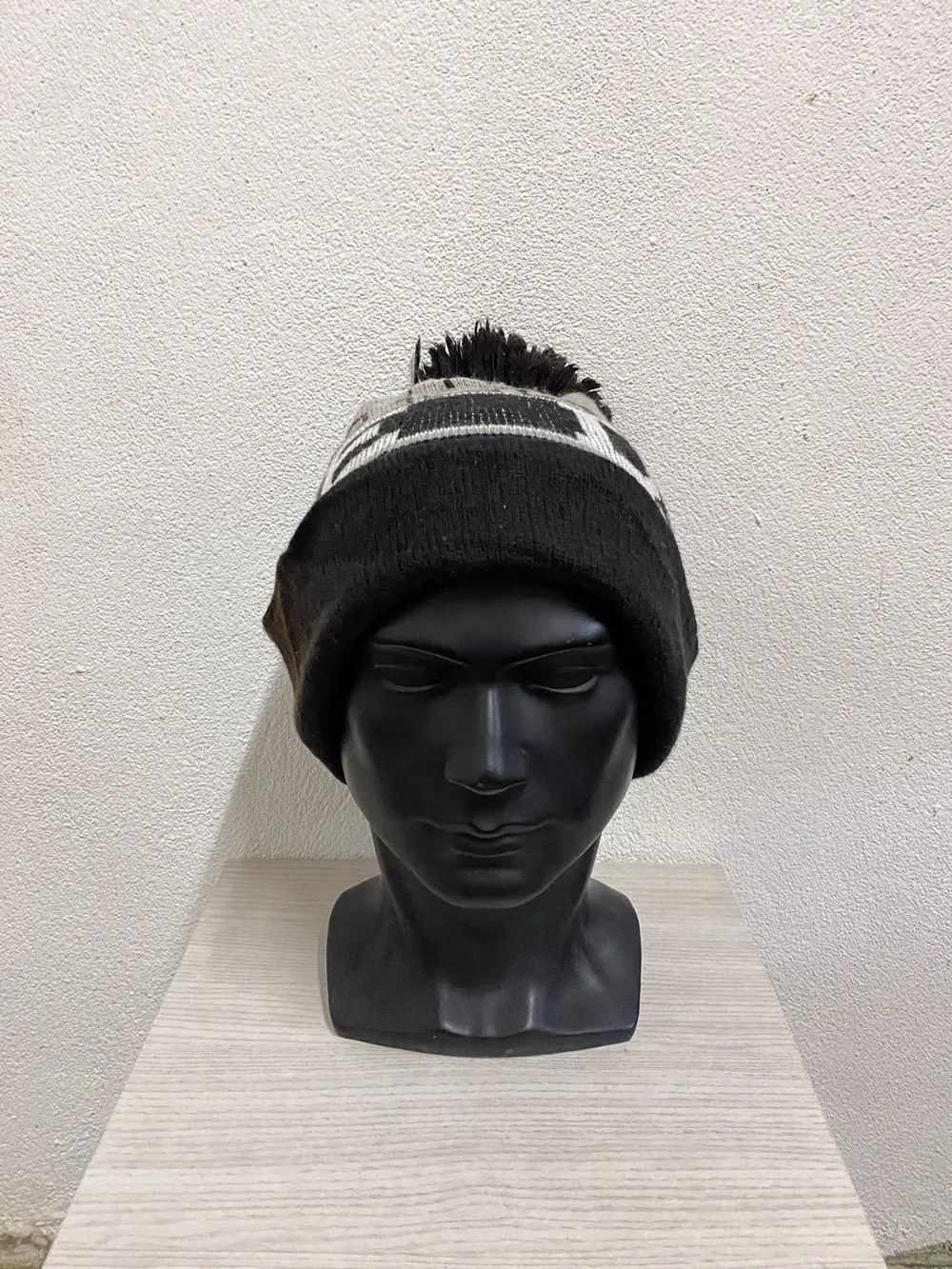 Japanese Brand × Vintage Rodeo Crown Spellout Bobble Beanie Hat Size ONE SIZE - 4 Thumbnail