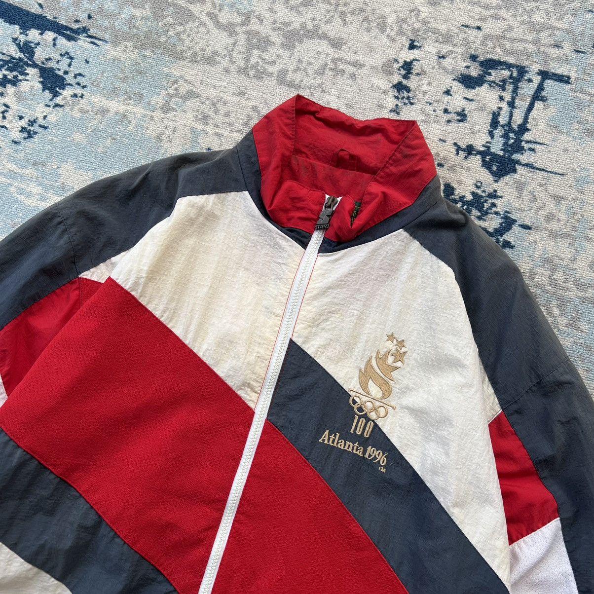Starter × USA Olympics × Vintage Vintage Sun Faded Atlanta 1996 Olympic Games Starter Jacket Size US XL / EU 56 / 4 - 11 Thumbnail