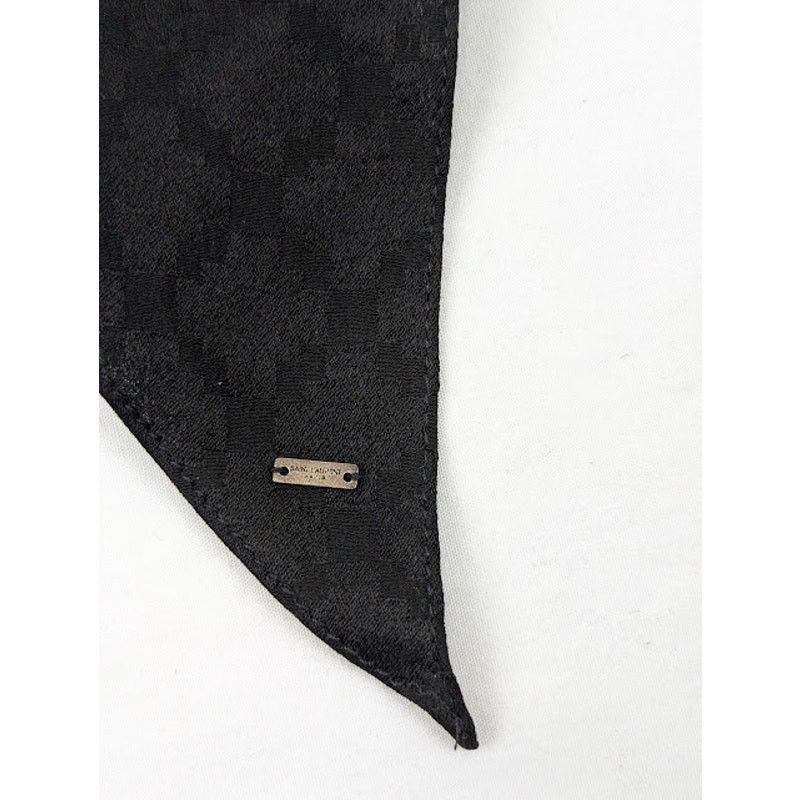 Saint Laurent Paris o1rshd1 Size: OS / Diamond lavallière Scarf in Silk Jacquard Size ONE SIZE - 3 Thumbnail