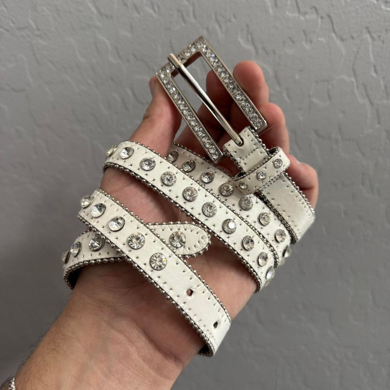 Other Vintage Studded Y2K Bling It On Leather Belt By Titaria Golf Size ONE SIZE - 1 Thumbnail