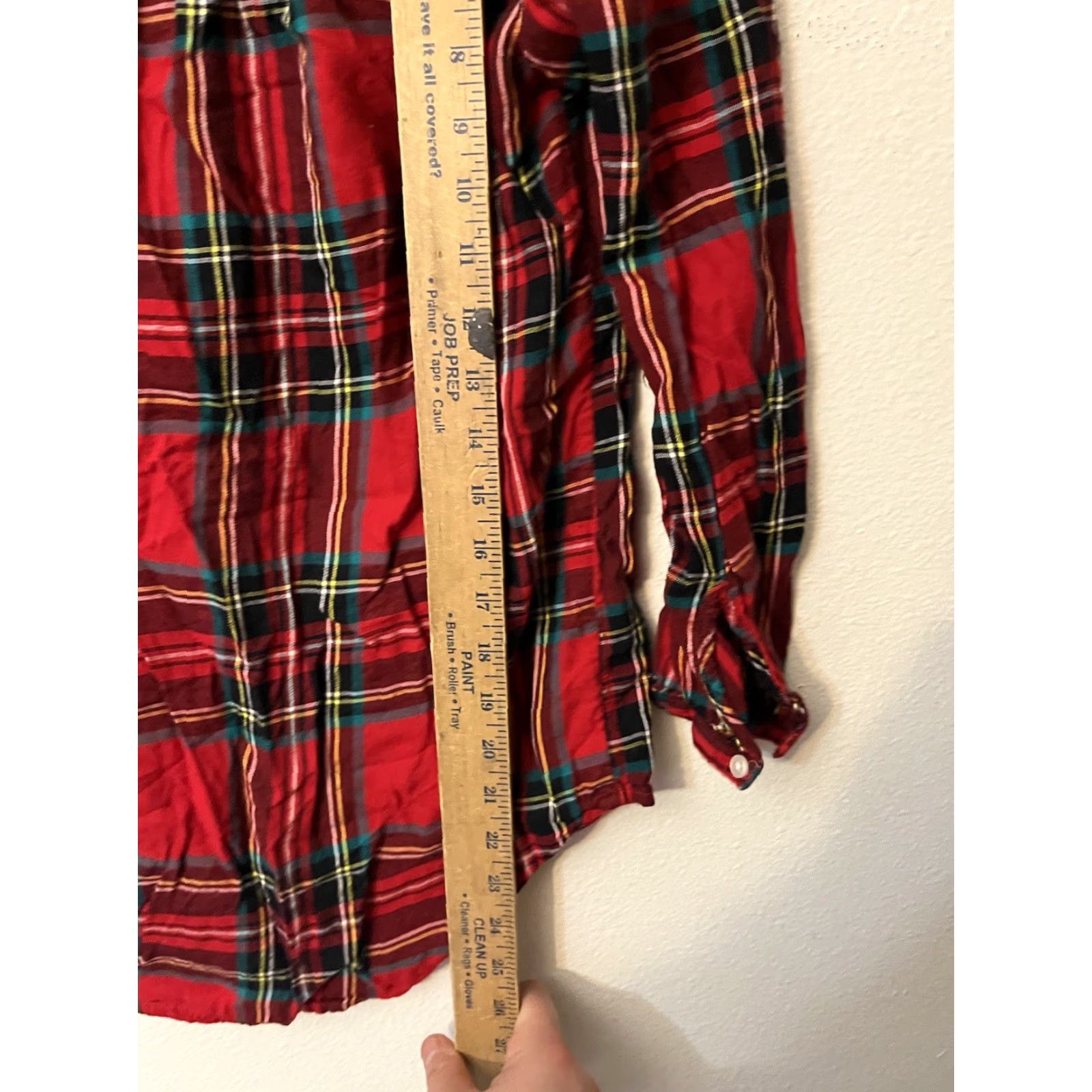 Old Navy VINTAGE Old Navy Flannel Tunic Shirt Women’s Red Plaid Button-Up Size XS Size XS / US 0-2 / IT 36-38 - 4 Thumbnail