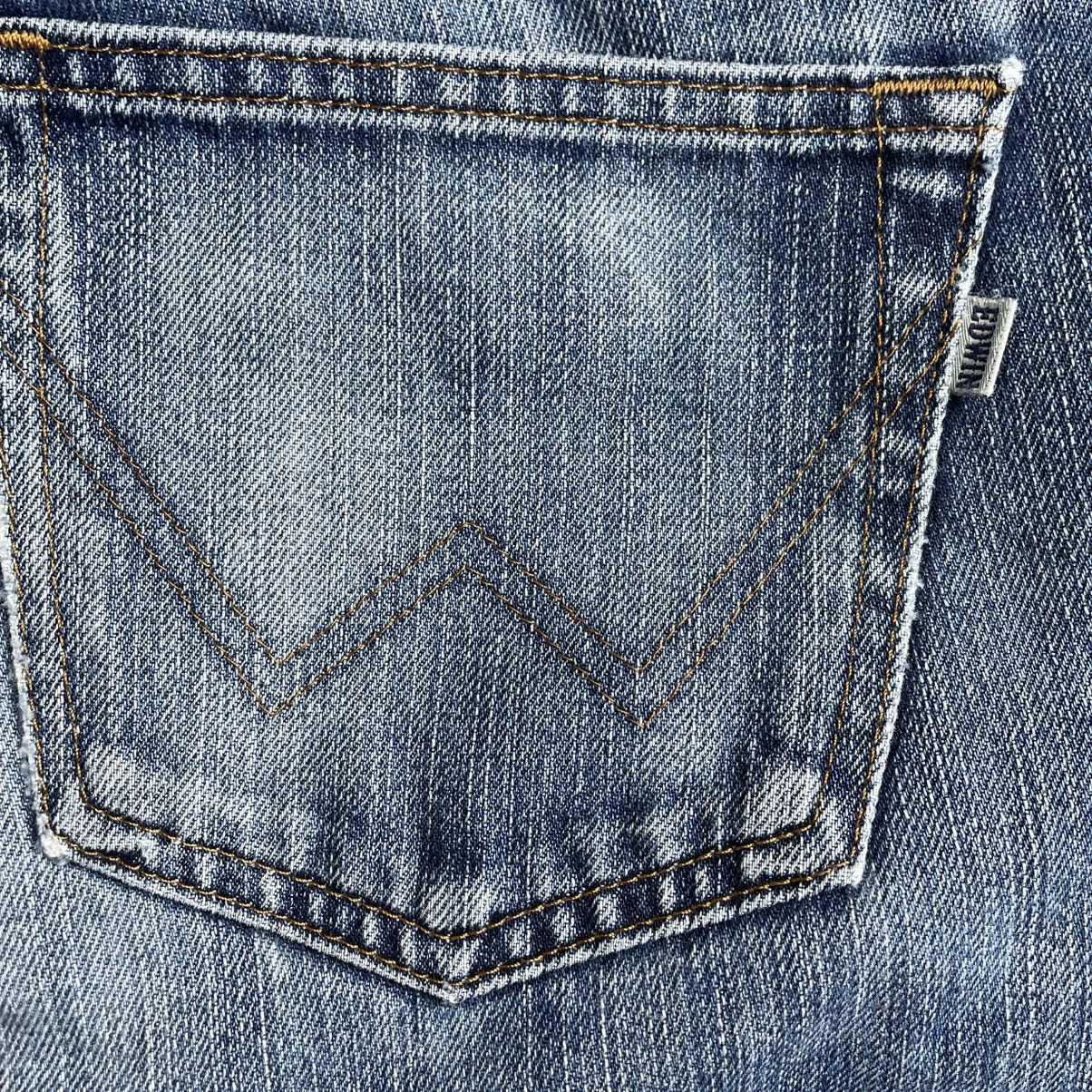 Edwin 🔥Vintage Edwin 402 Stoned Washed Ripped Distress Denim Jeans Size US 31 - 12 Thumbnail