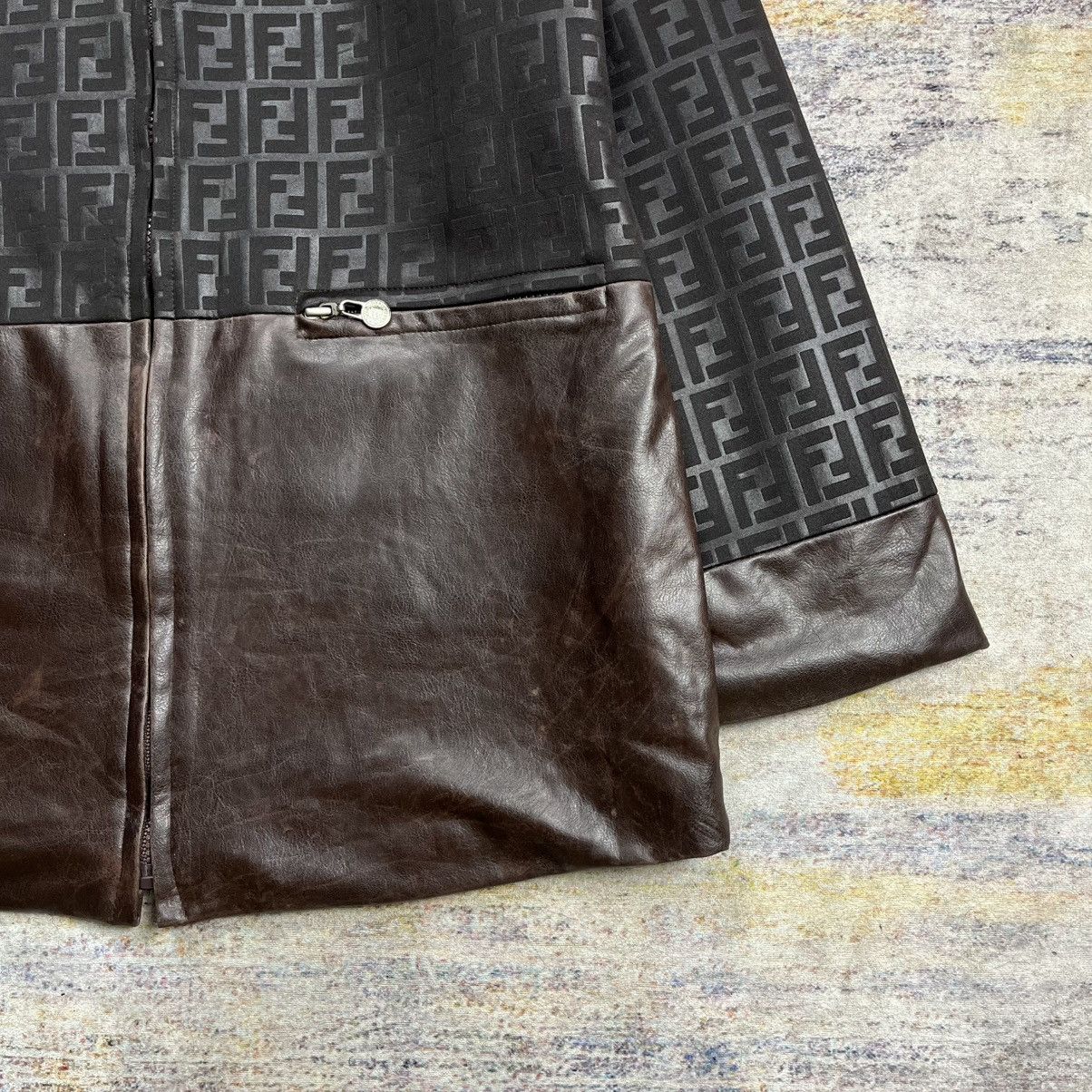 Fendi Vintage 90s Fendi monogram jacket mix leather Made in Italy Size US M / EU 48-50 / 2 - 5 Thumbnail