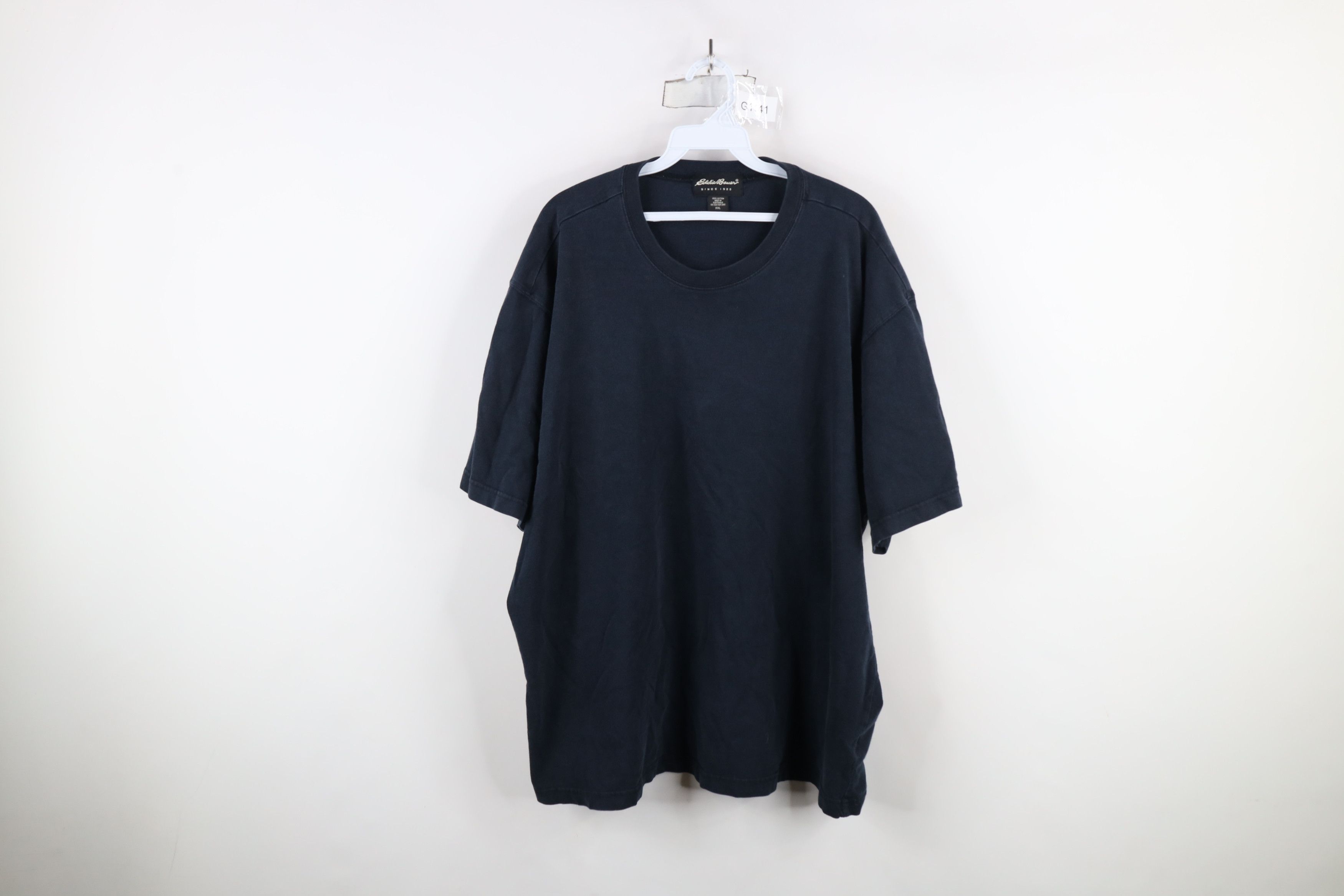 Eddie Bauer × Vintage Vintage 90s Eddie Bauer Heavyweight Cotton T-Shirt Black Size US XXL / EU 58 / 5 - 1 Thumbnail