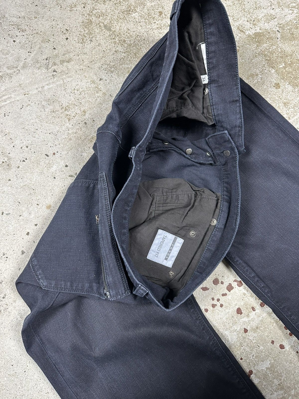 Prada Prada Tapered Fit Navy Jeans Denim Pants Size US 34 / EU 50 - 11 Thumbnail