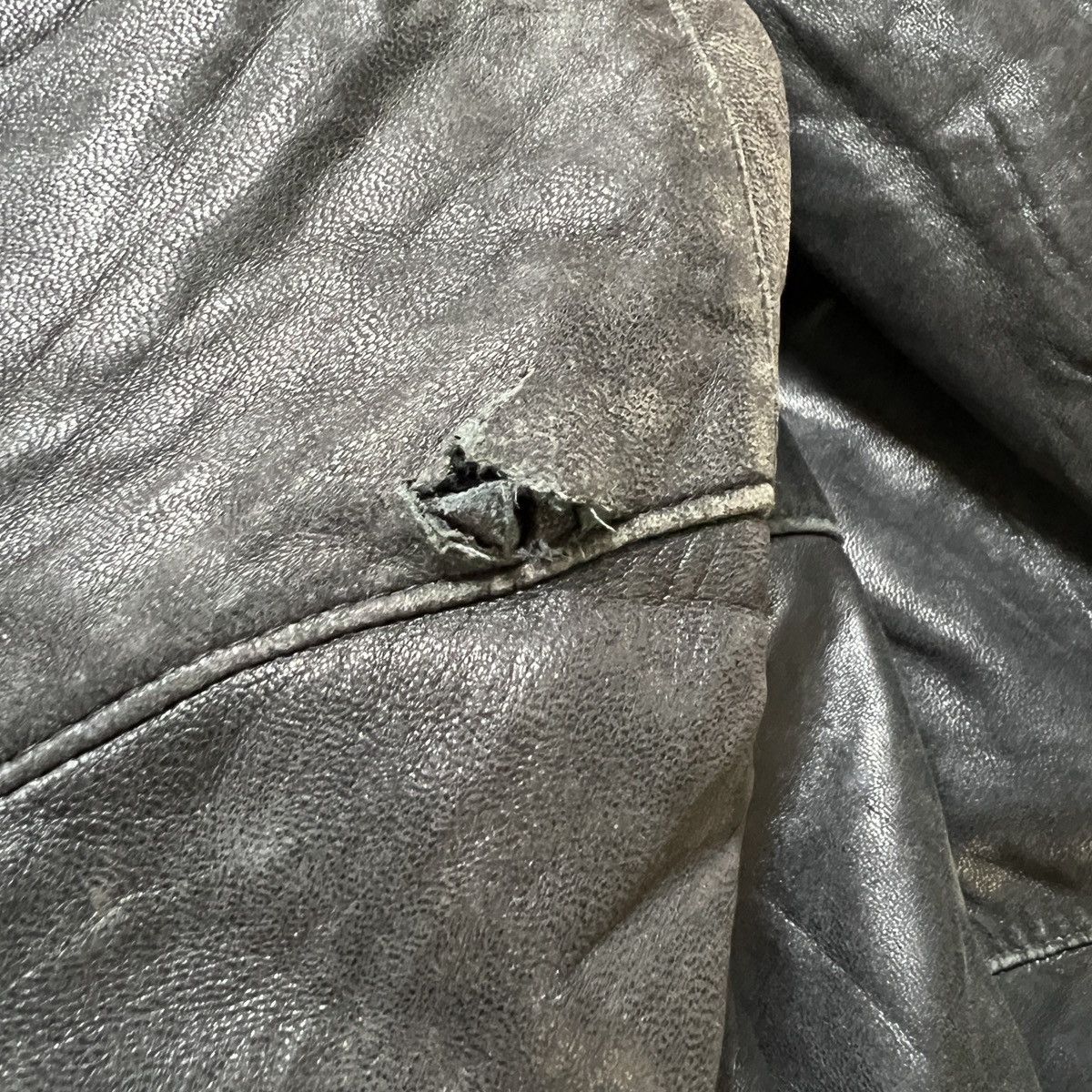 Giorgio Armani Vintage Giorgio Armani Leather Snap Button Jacket Size US L / EU 52-54 / 3 - 16 Thumbnail